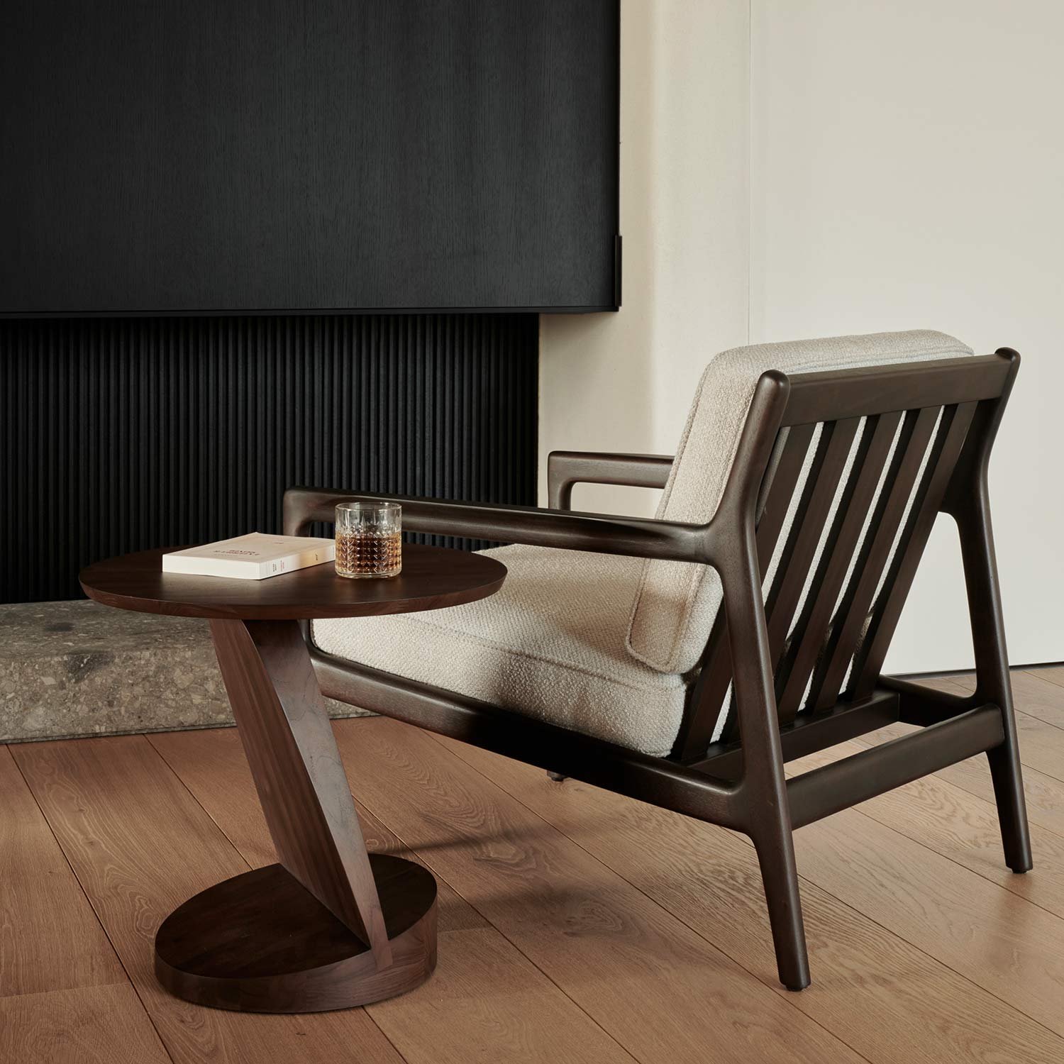 10185 oblic teak ethnicraft beistelltisch braun wohnzimmer 92010