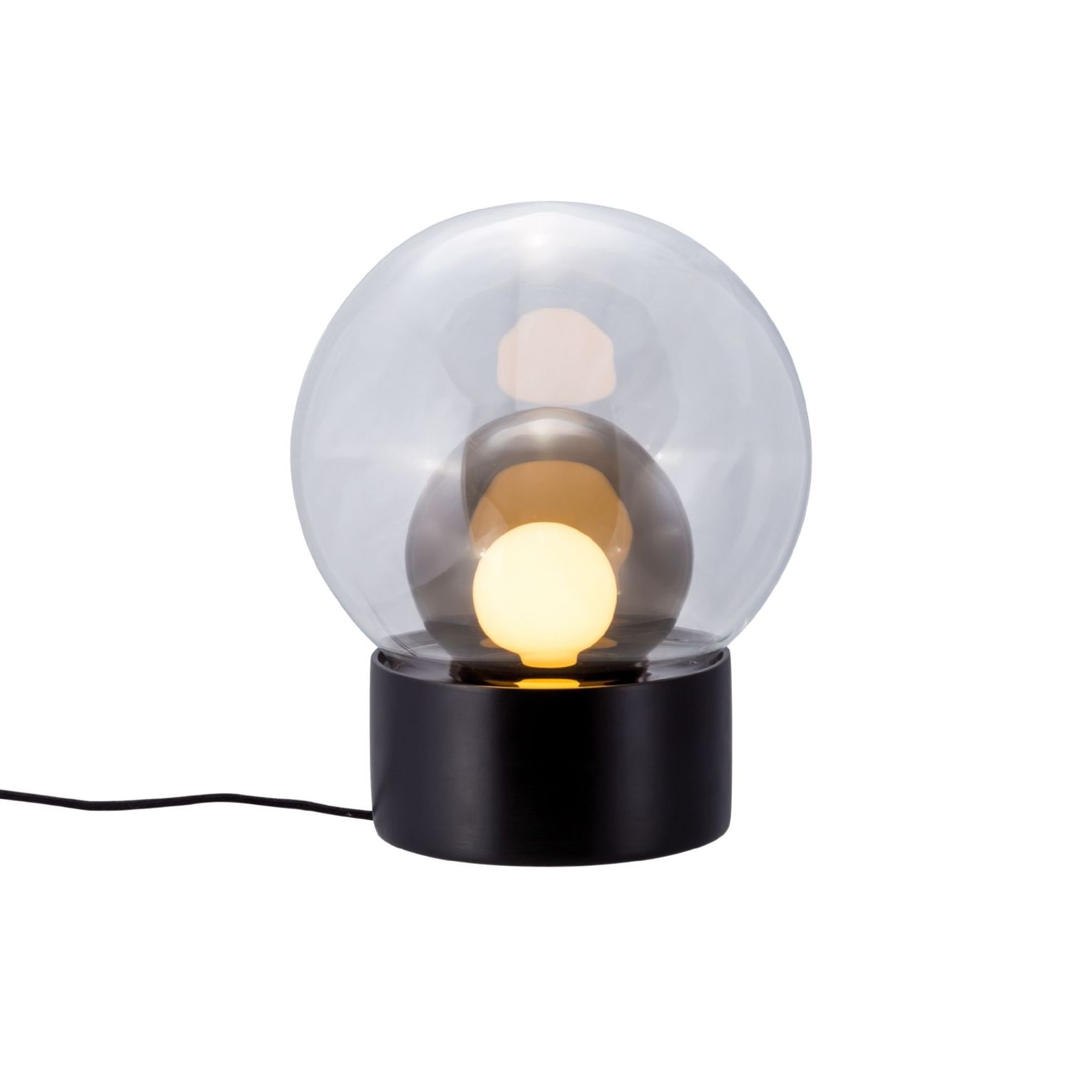 pulpo - Boule small schwarz/transparent/rauchgrau