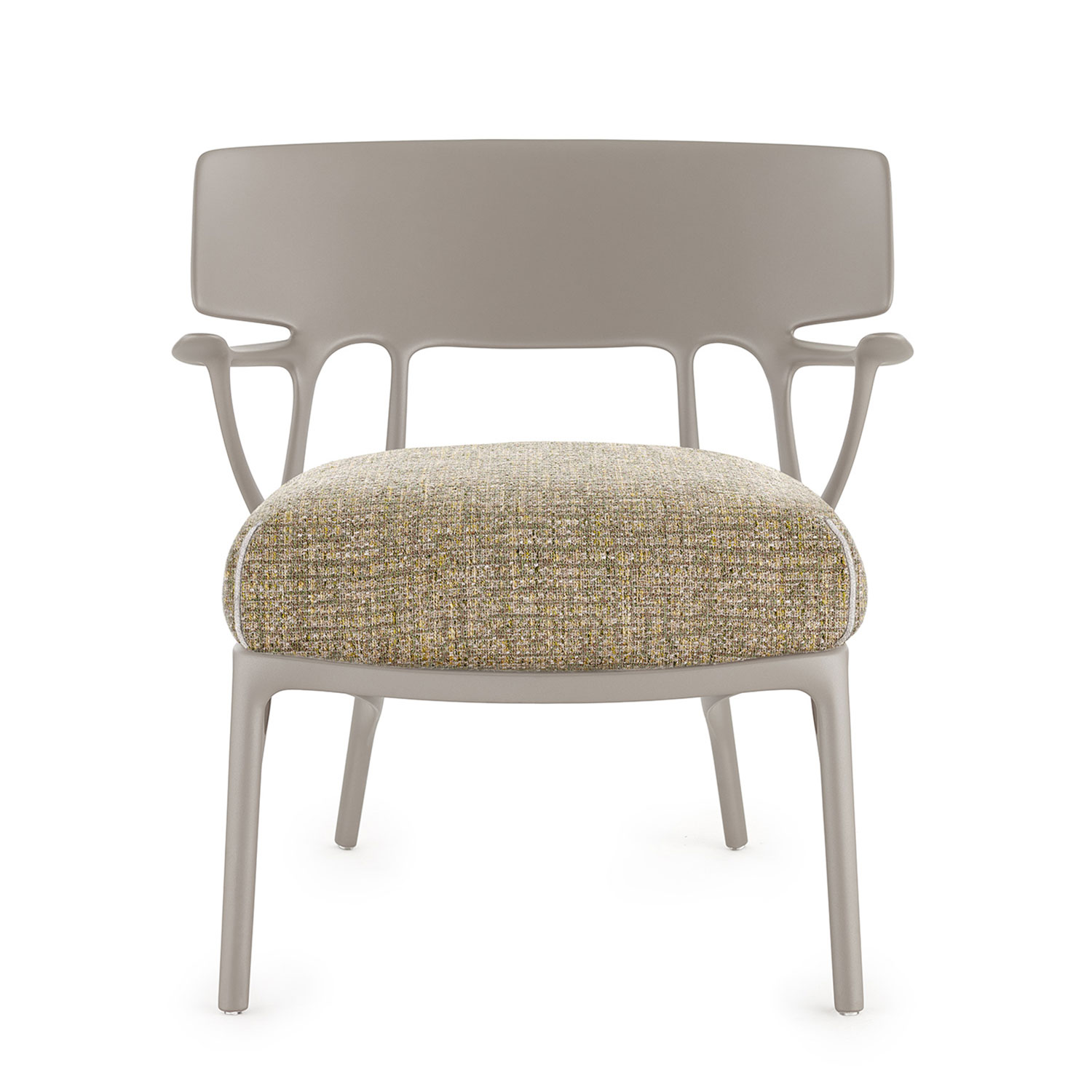 Kartell - A.I. Lounge Texture Sessel Haselnuss-grau