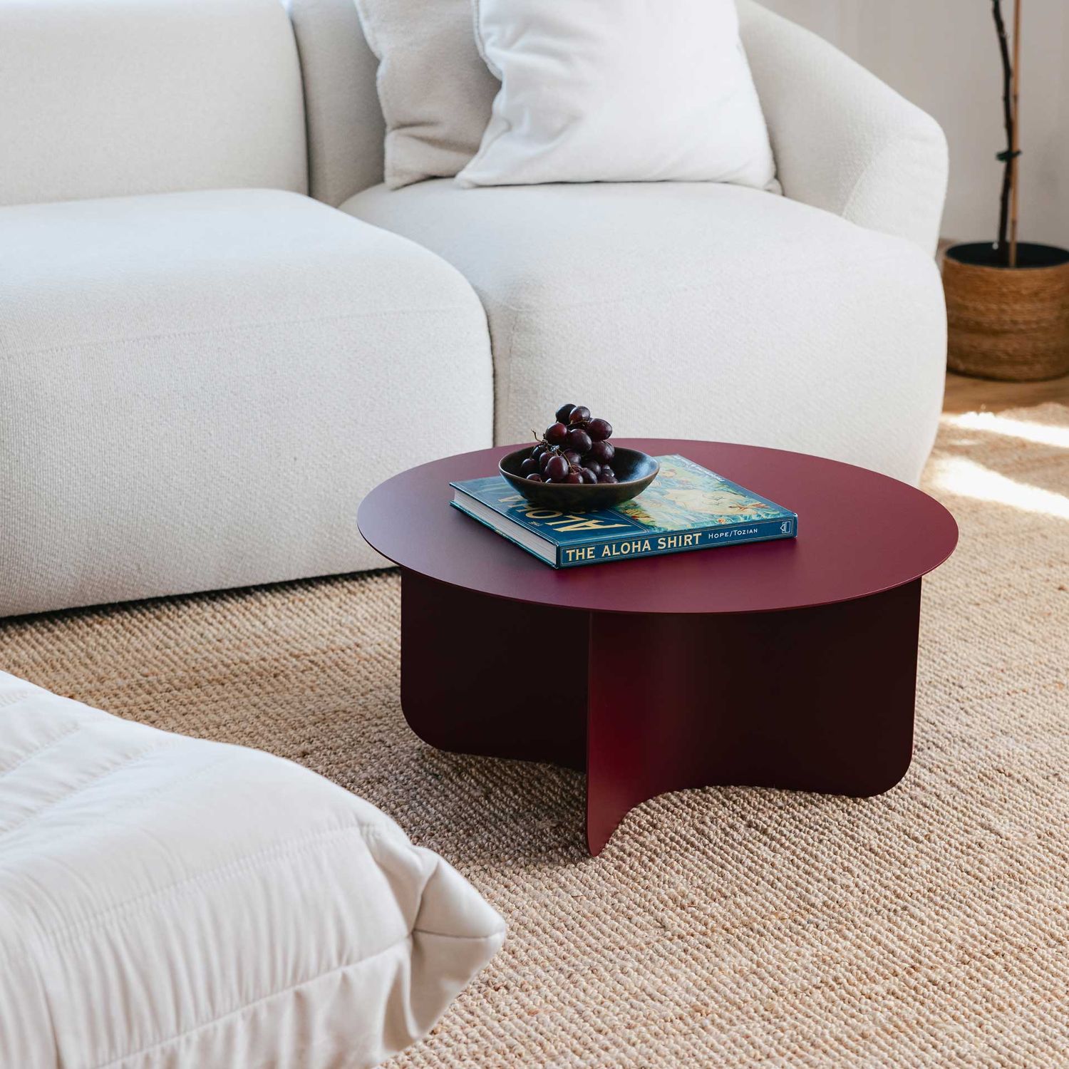Metallbude - Miro Couchtisch red wine 65 cm
