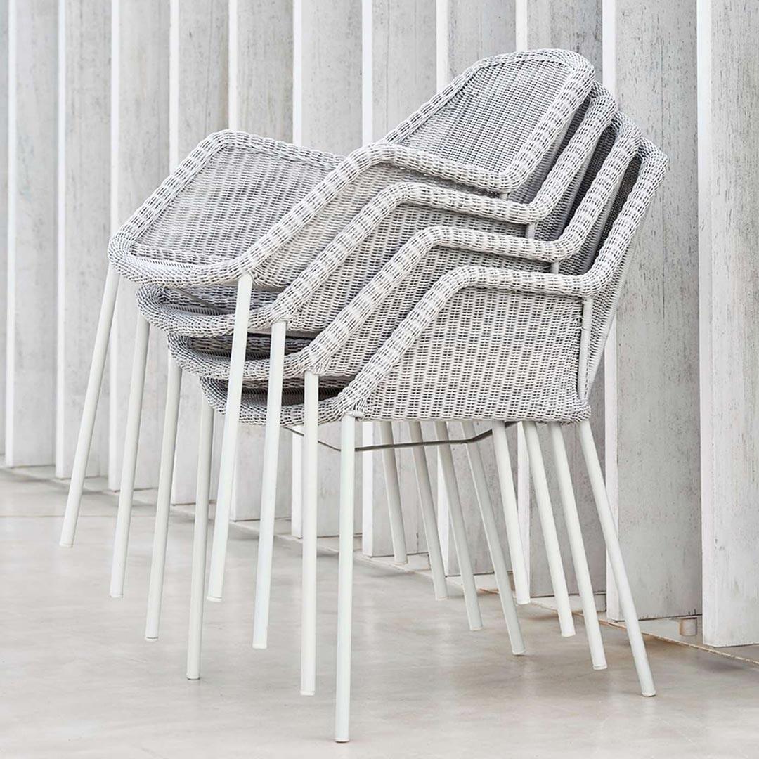 cane line breeze sessel weiss stapelbar 78498