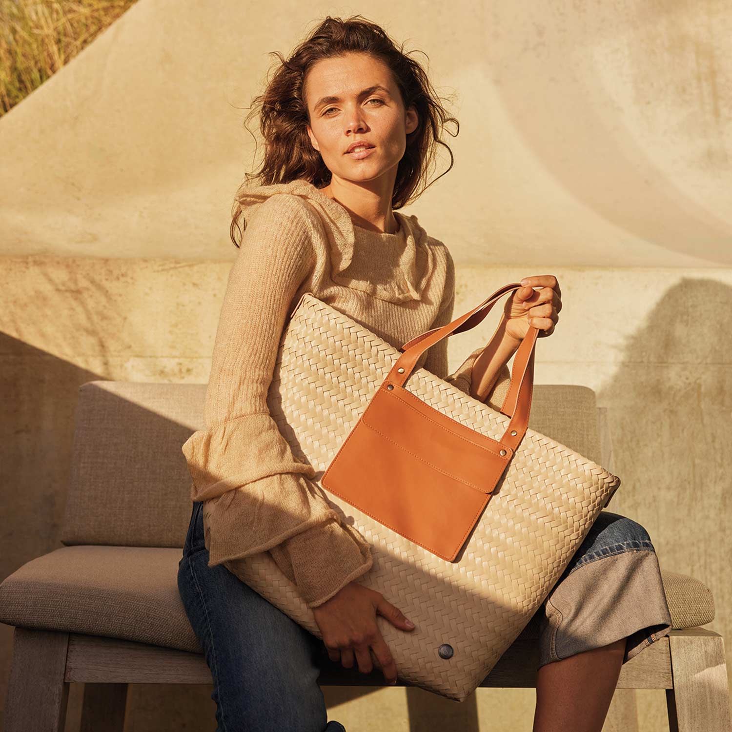 Handed By - Percey Shopper deep carrot orange