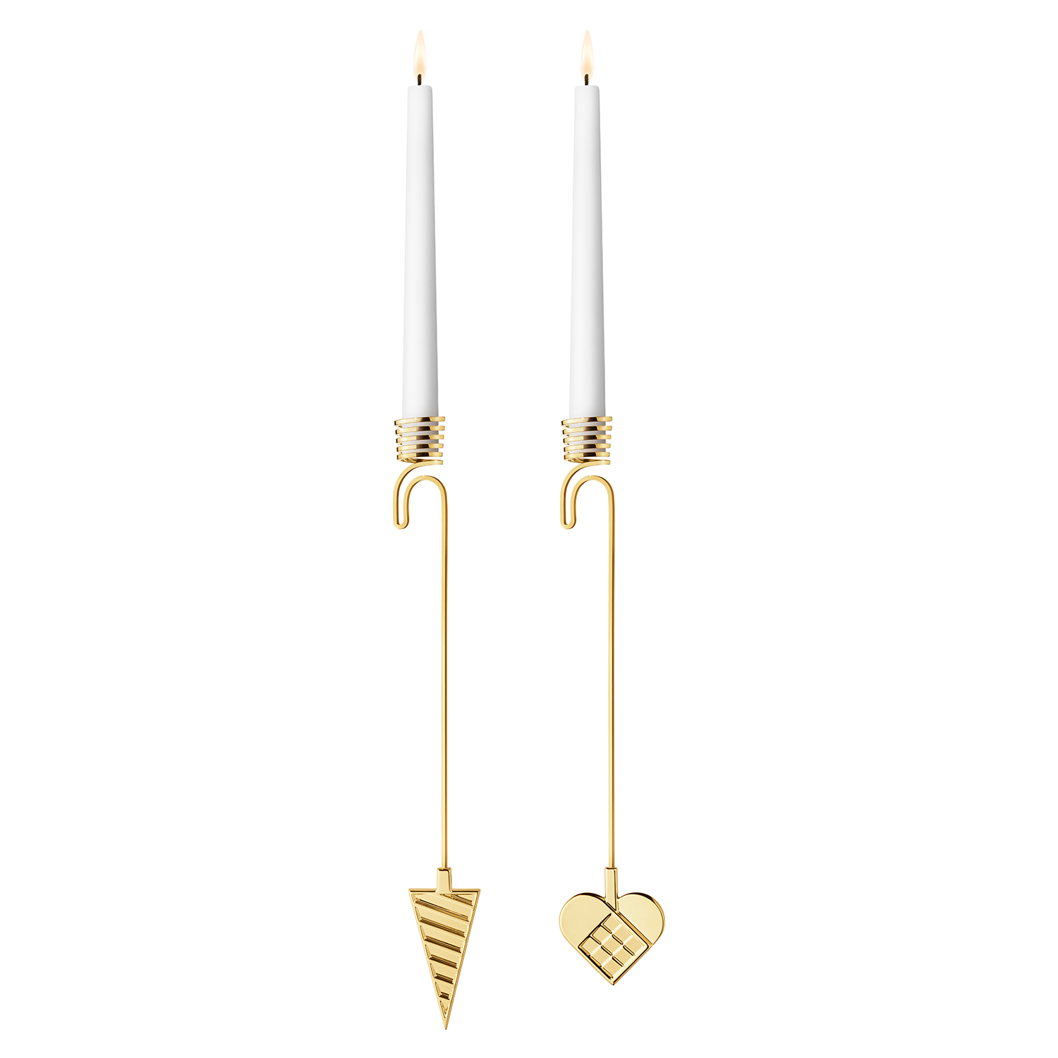 Georg Jensen - Kerzenhalter Set 2025 Herz und Spitztüte