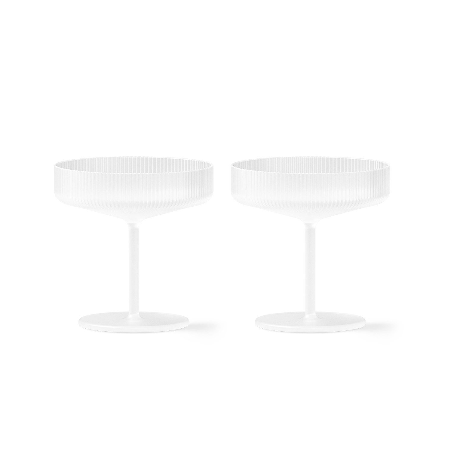 fermLIVING Ripple ChampagneSaucers weiss 1104269321 101506