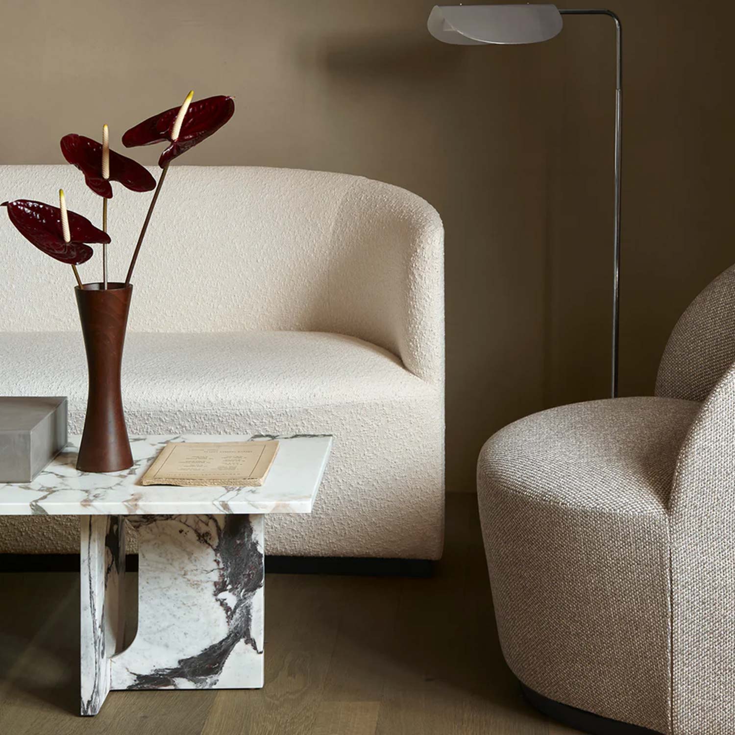 Audo - Androgyne Loungetisch Stein/Marmor Grey Galaxy Marble