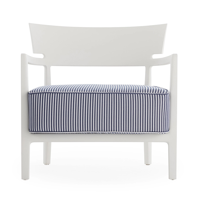 Kartell - Cara Mat Outdoor Sessel weiß / grau