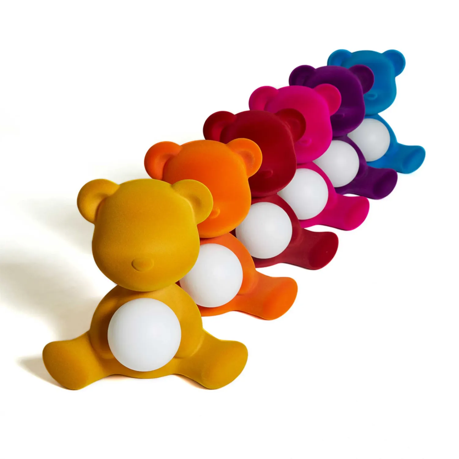 Qeeboo - Teddy Girl Leuchte Velvet Finish orange