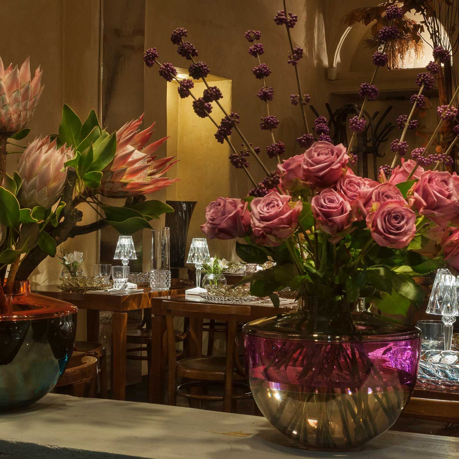 Kartell - Shibuya Vase grau/gelb/blau