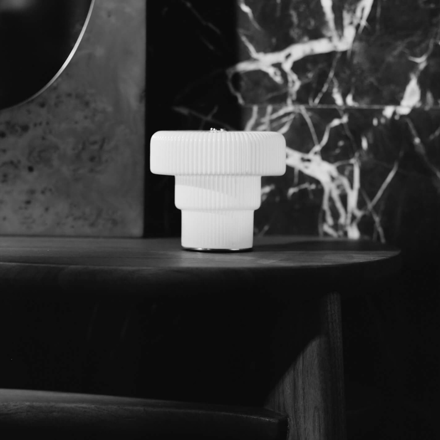 Ferm Living - Ripple portable Lampe H10 weiß