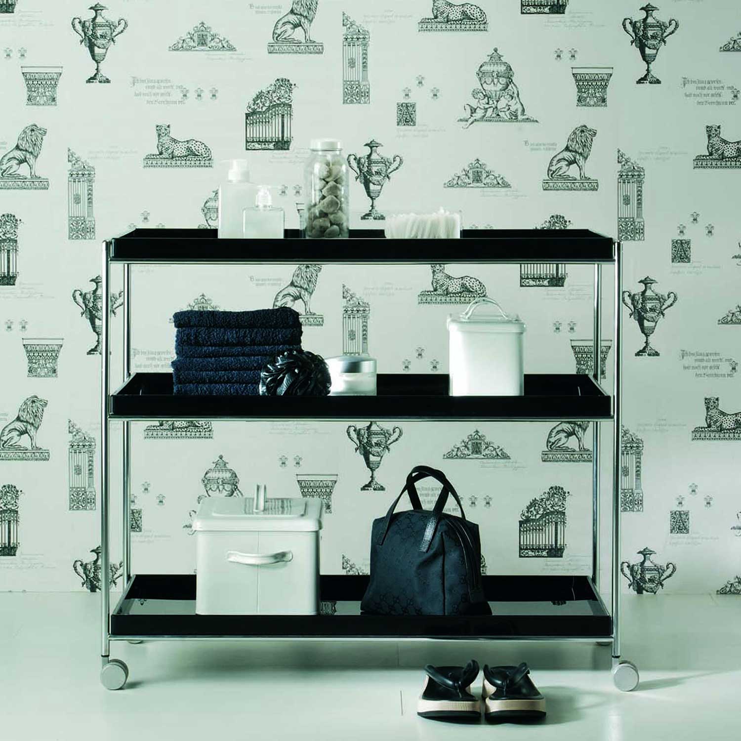 Kartell - Trays Servierwagen schwarz