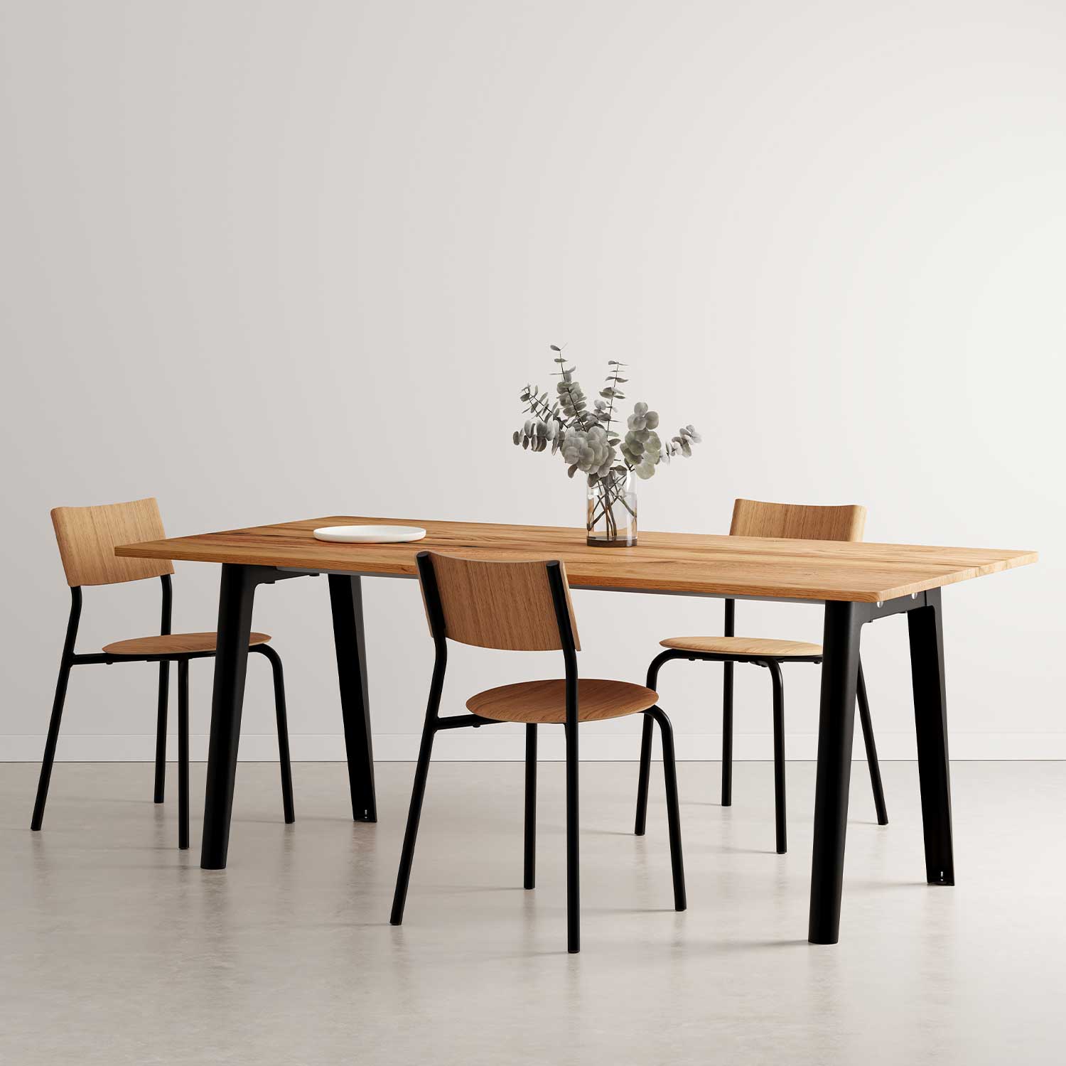 Tiptoe - New Modern Esstisch 160x95 cm cremeweiß/Eiche