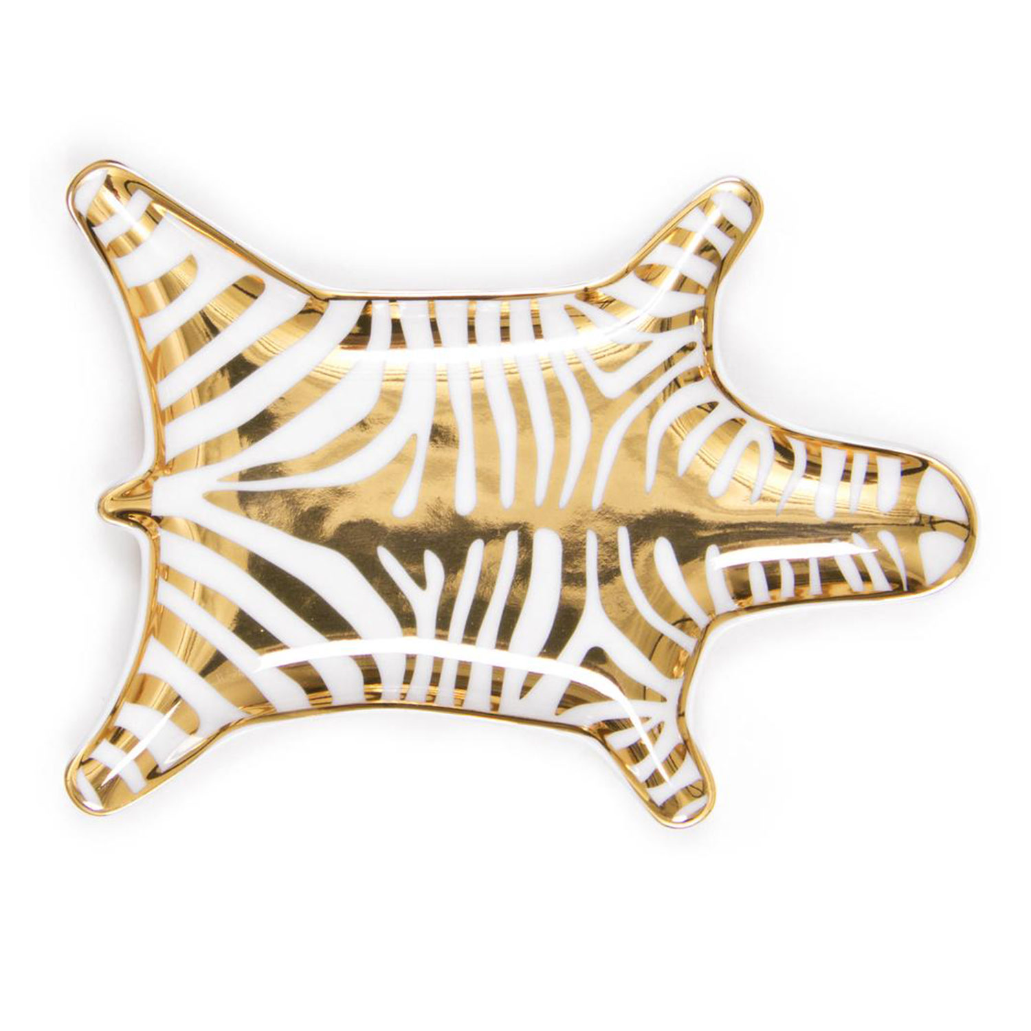 jonathan adler zebra stacking dish gold 62136