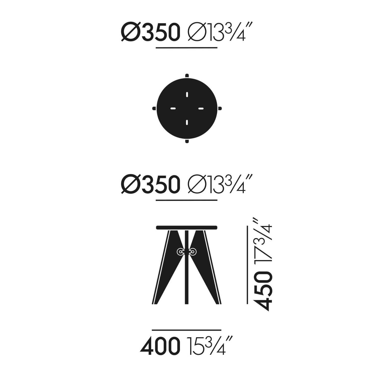 Vitra - Tabouret Bois Hocker Eiche natur, lackiert
