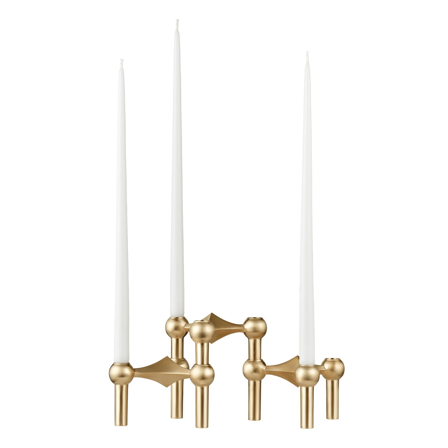 STOFF Nagel - Kerzenhalter 3er Set chrom