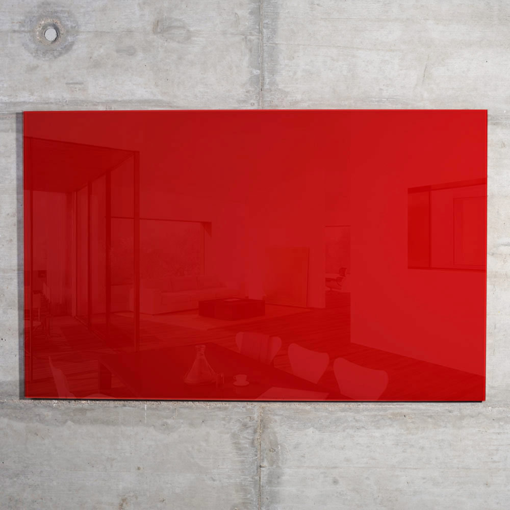 Glas Magnetboard MAX 60x40 cm rot