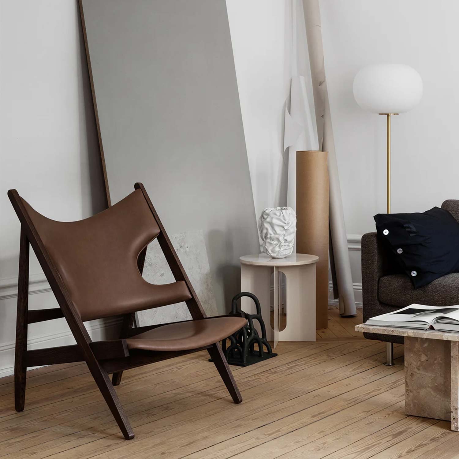 Audo - Knitting Lounge Chair dark stained oak/dakar