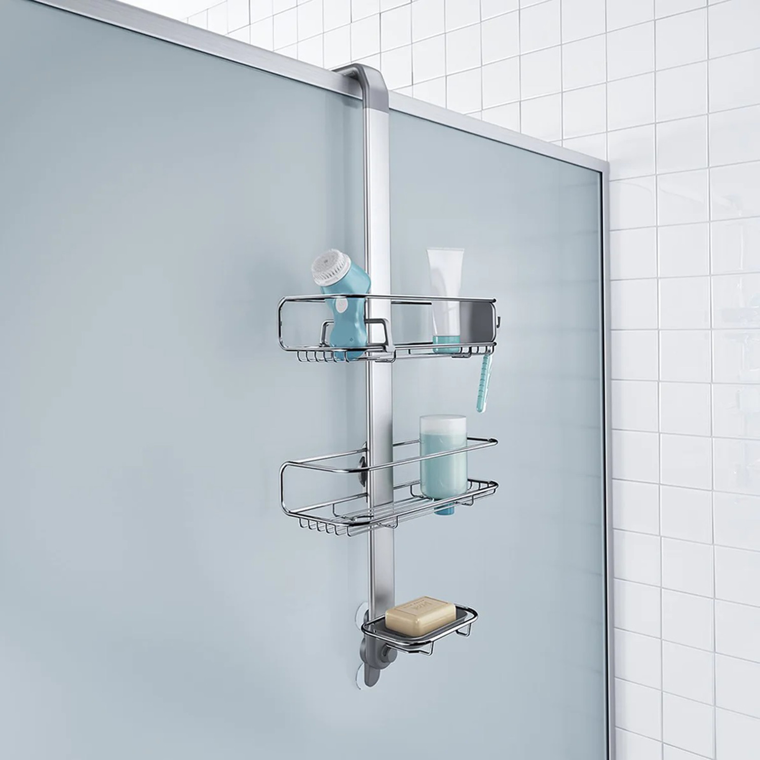 simplehuman duschcaddy ueber der tuer dusche 98516