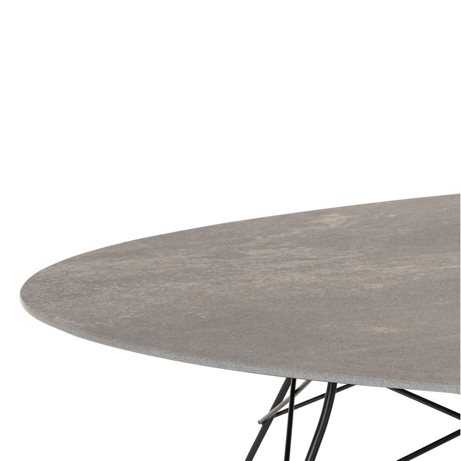 kartell glossy outdoortisch bronze detail 79099