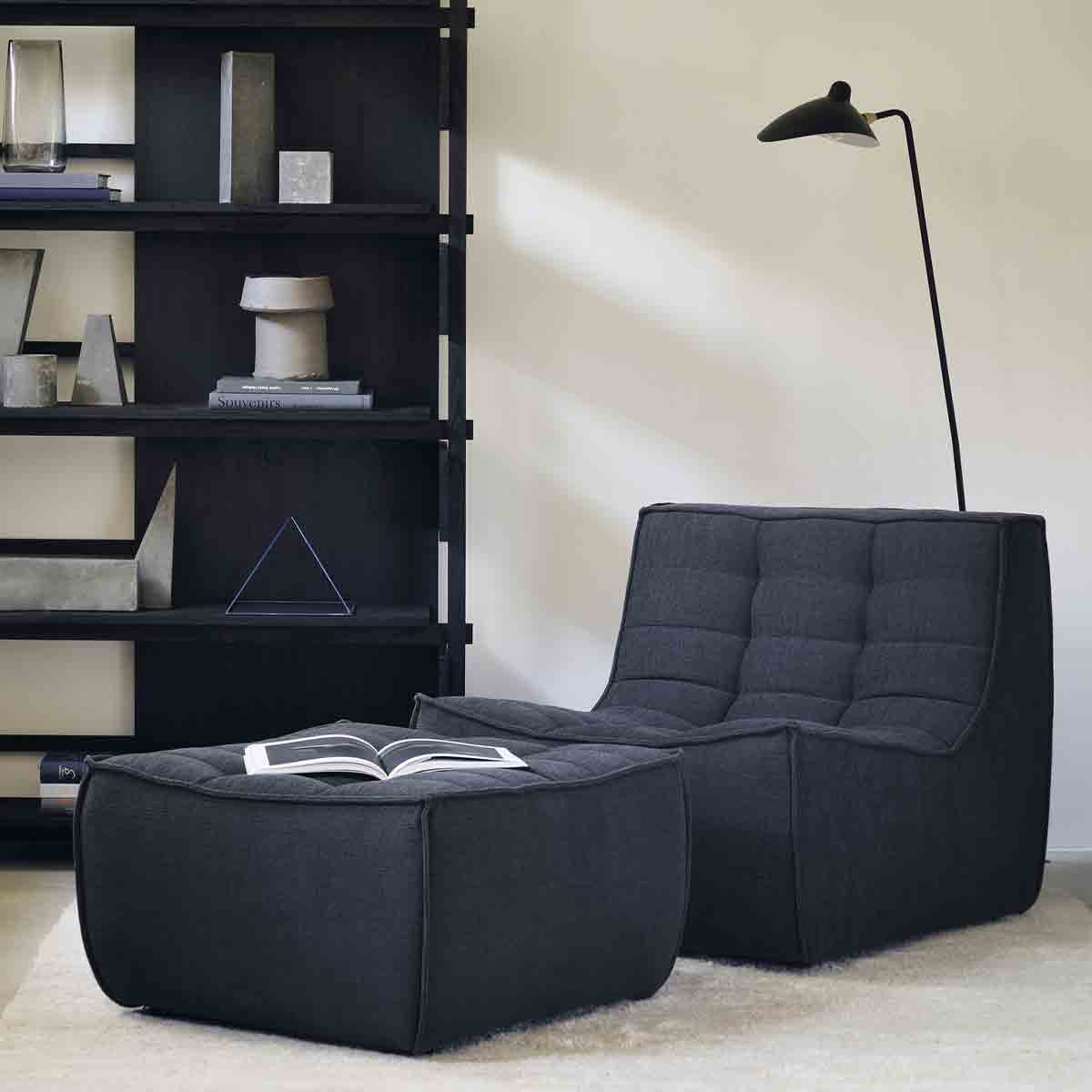 ethnicraft n701 eco friendly lifestyle sofa modul hocker graphit 85465