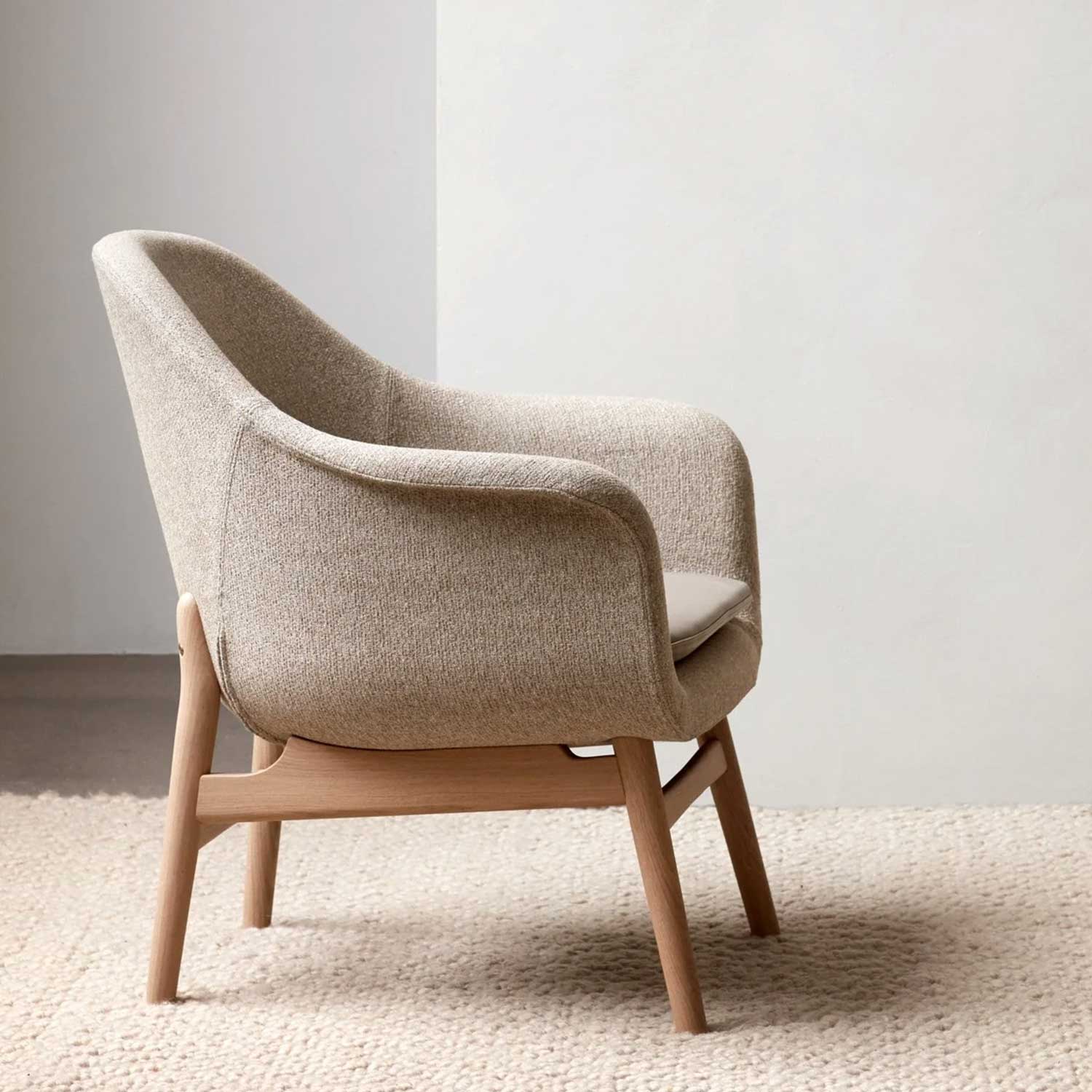 Audo - Harbour Loungesessel Dark Stained Oak/Bouclé 2