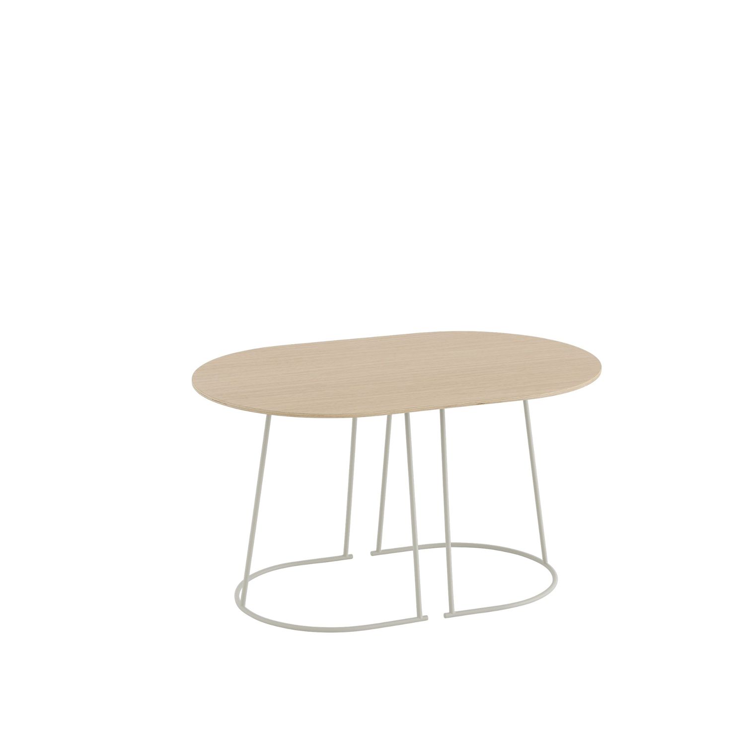 Muuto - Airy Couchtisch klein lack. eichenfurnier/off-white