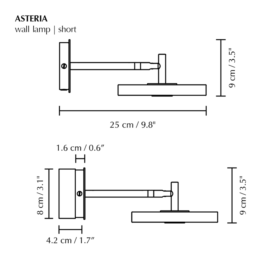 UMAGE - Asteria Monochrome lang messing mit Kabel