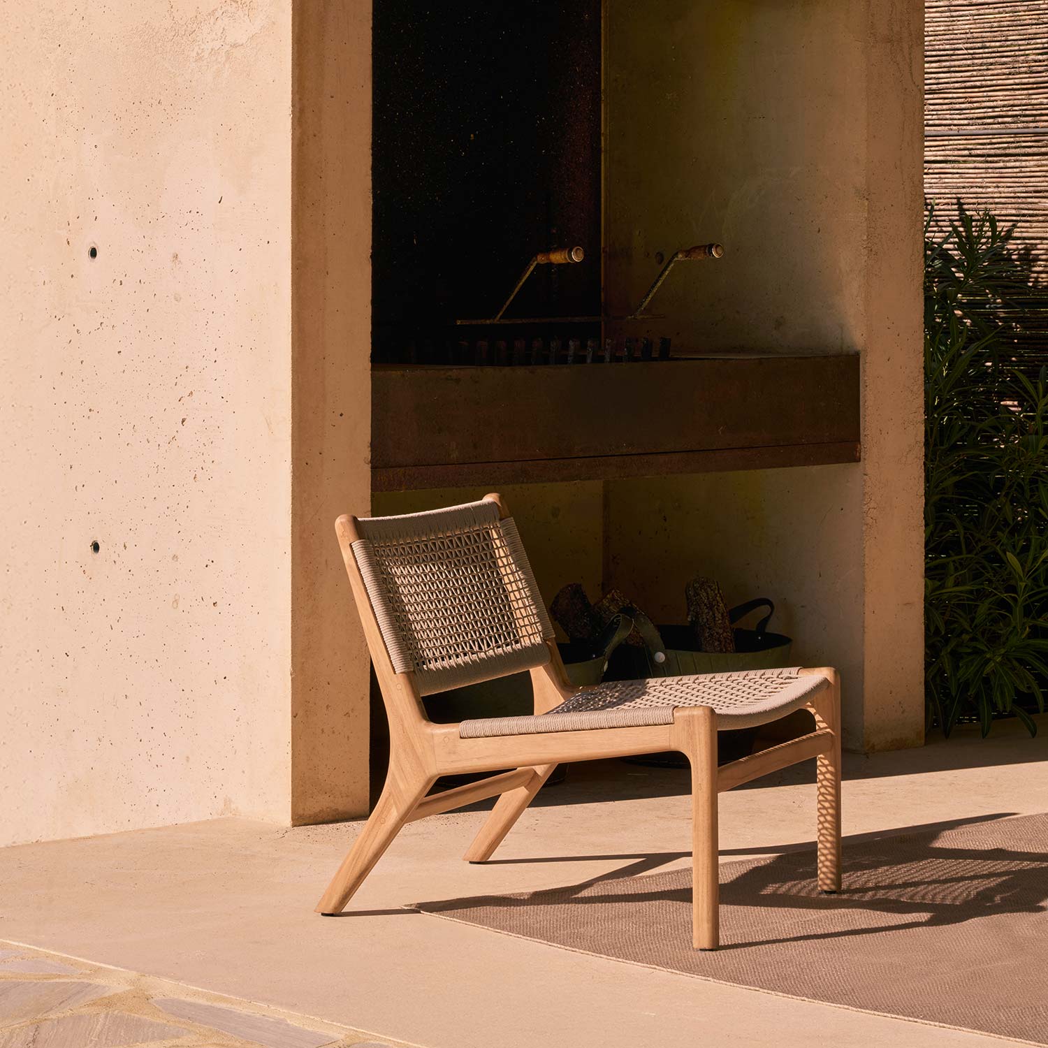 Ethnicraft - Jack Woven Outdoor Loungesessel