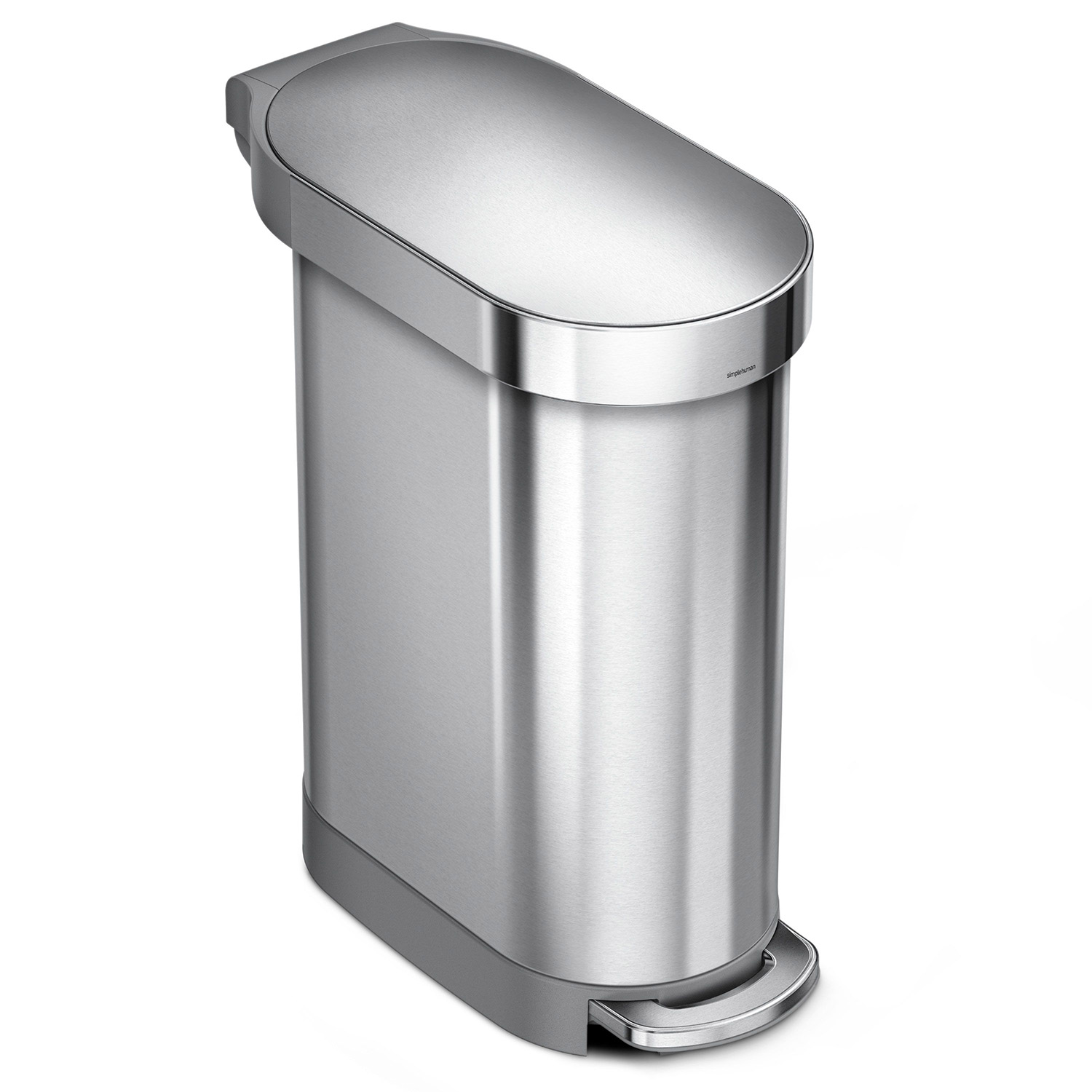 simplehuman treteimer schmal edelstahl gebuerstet 98321