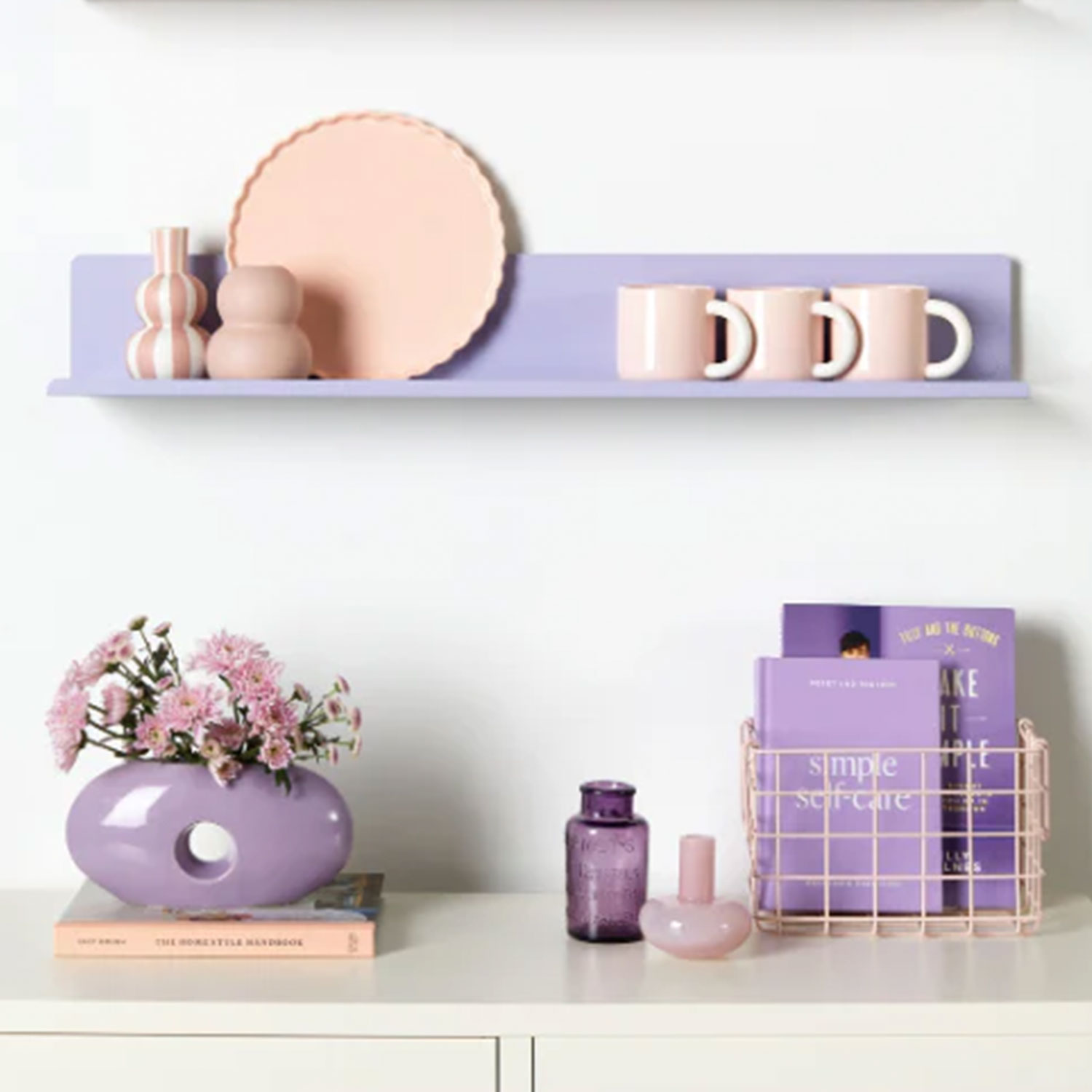 Mustard Made the ledge shelf large lilac Ambiente 104603