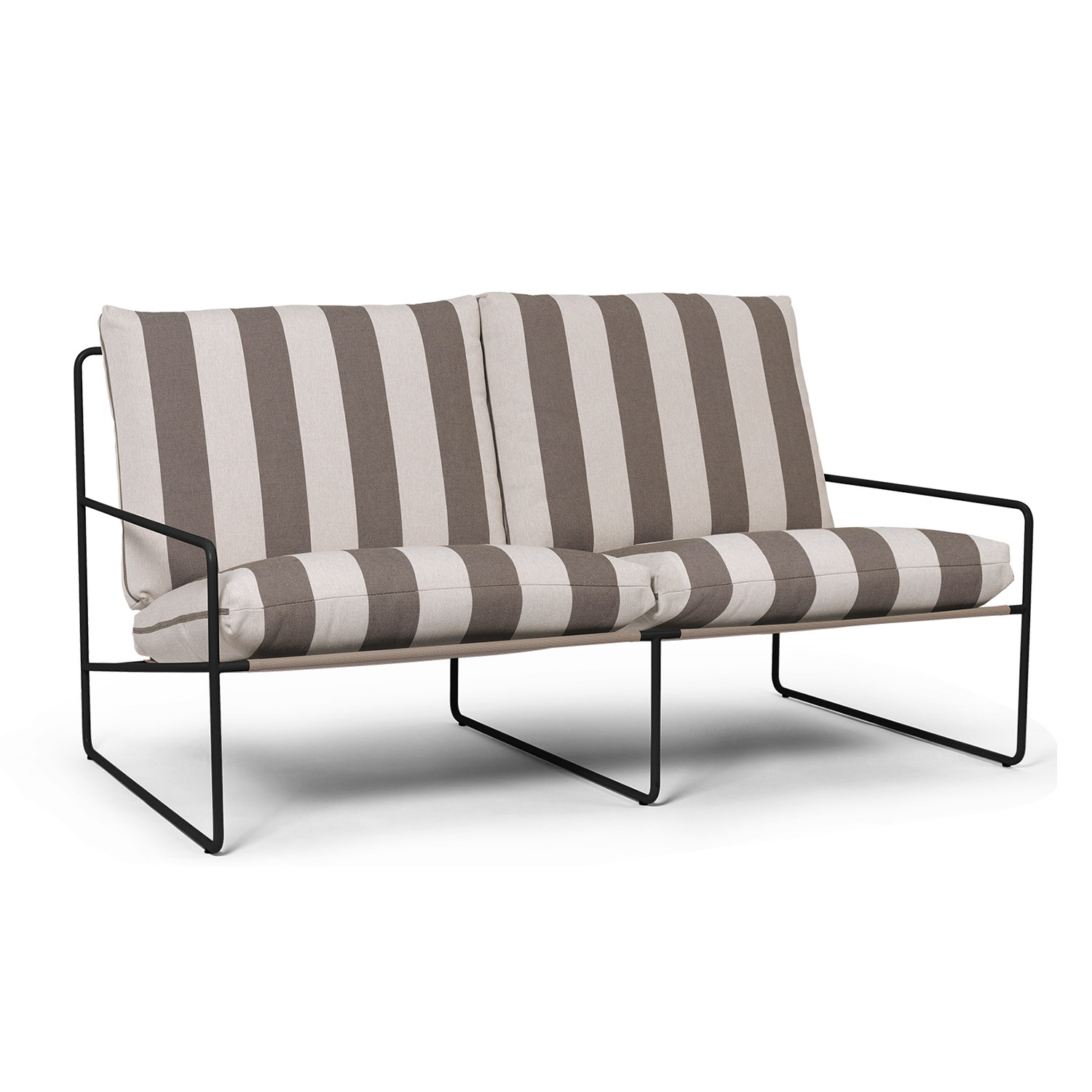 Ferm Living - Desert 2-Sitzer Sofa black/Dolce dark sand
