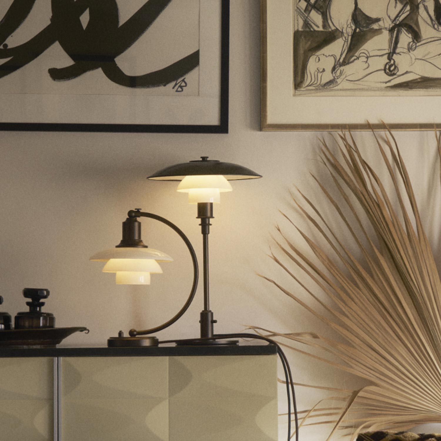 Louis Poulsen - PH 2/2 Luna Tischleuchte aged brass