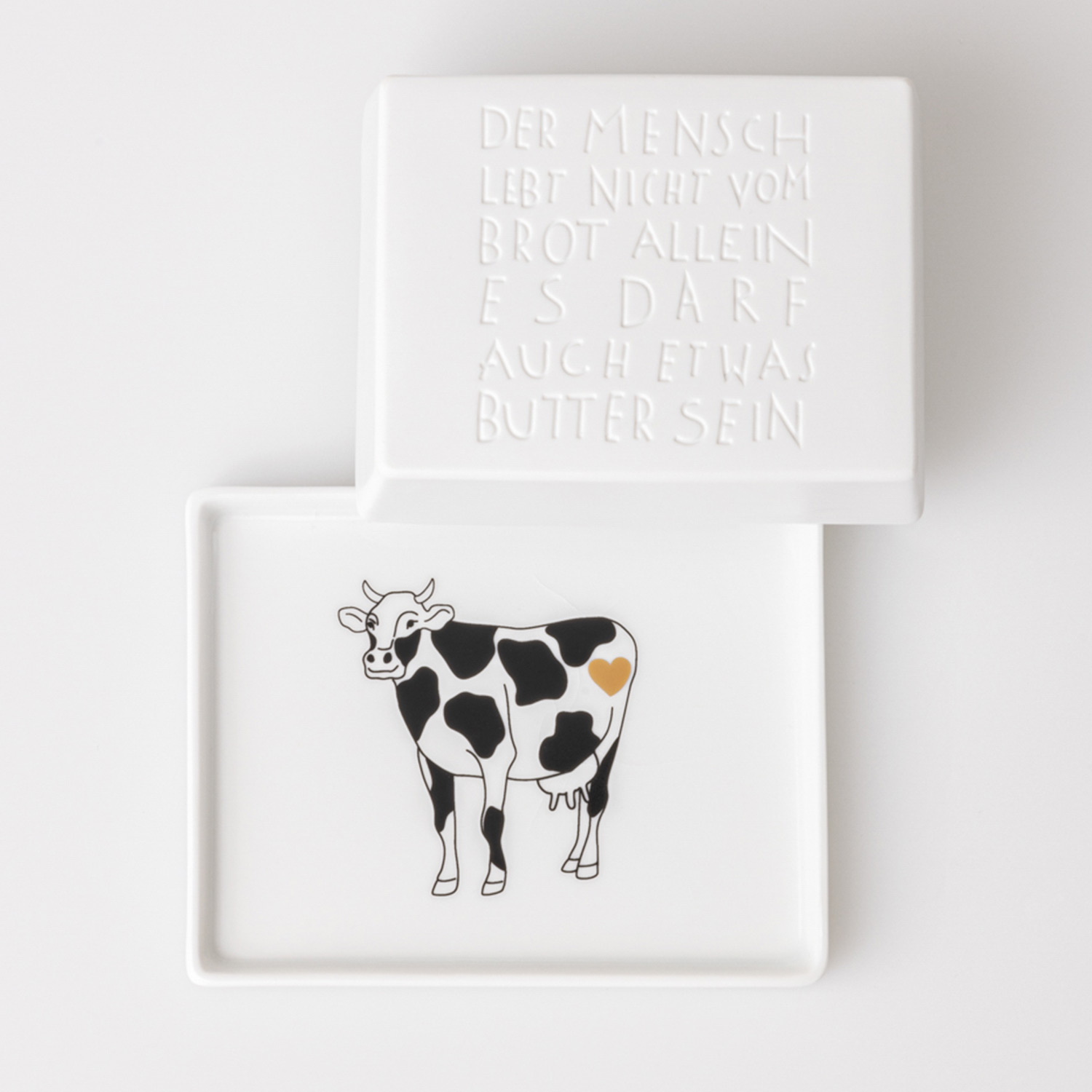 Raeder Design Butterdosen Der Mensch lebt nicht gross 17434 100954