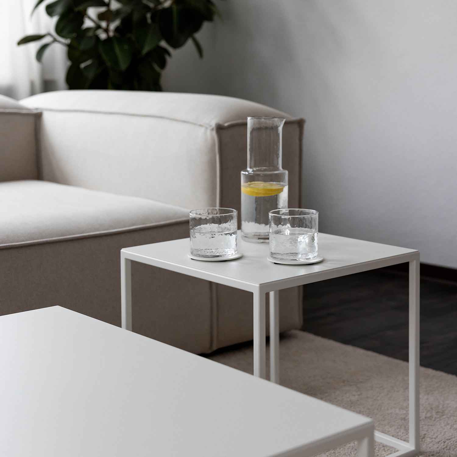 metallbude soli x beistelltisch weiss wohnzimmer 96788