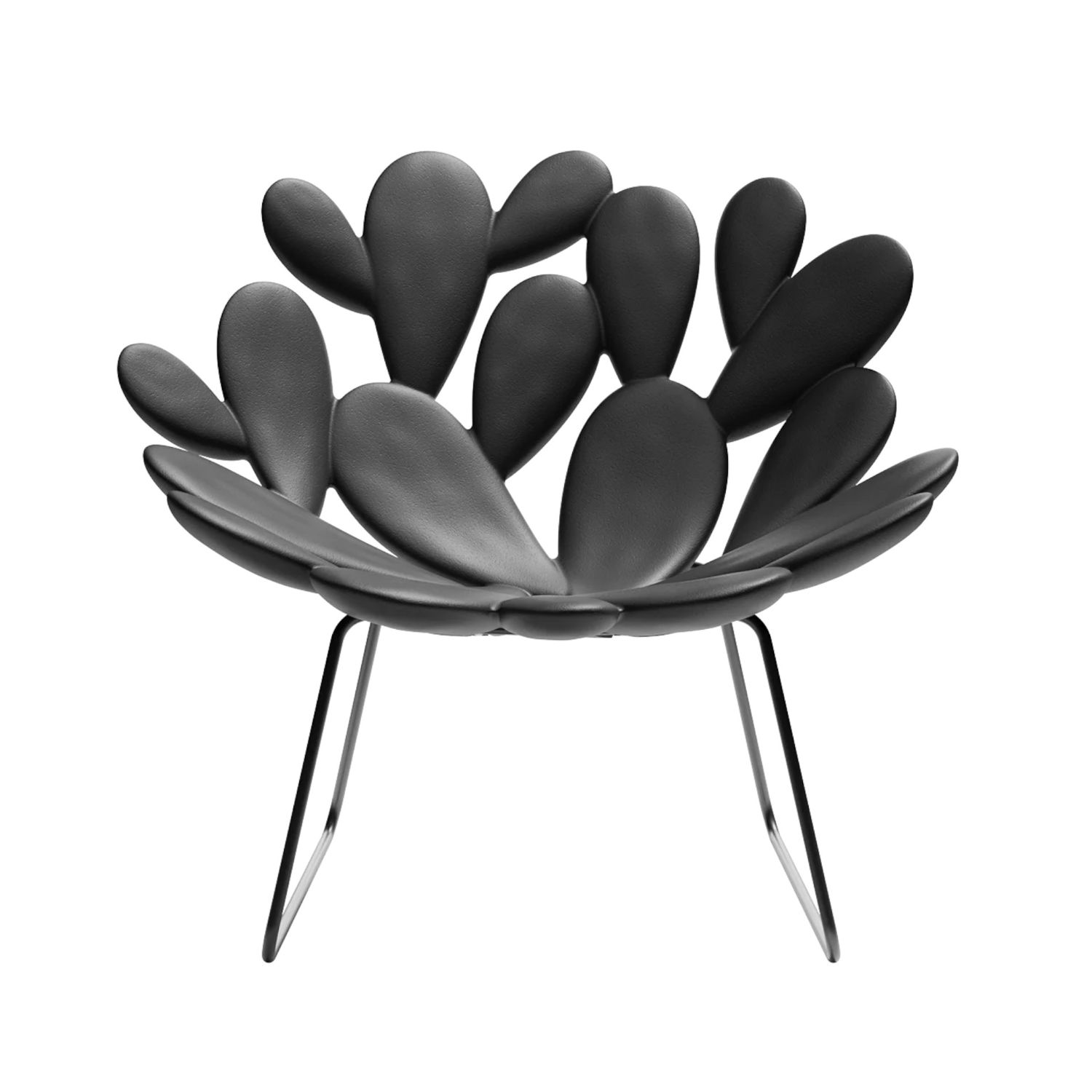 Qeeboo - Filicudi Armchair mit Kufengestell schwarz