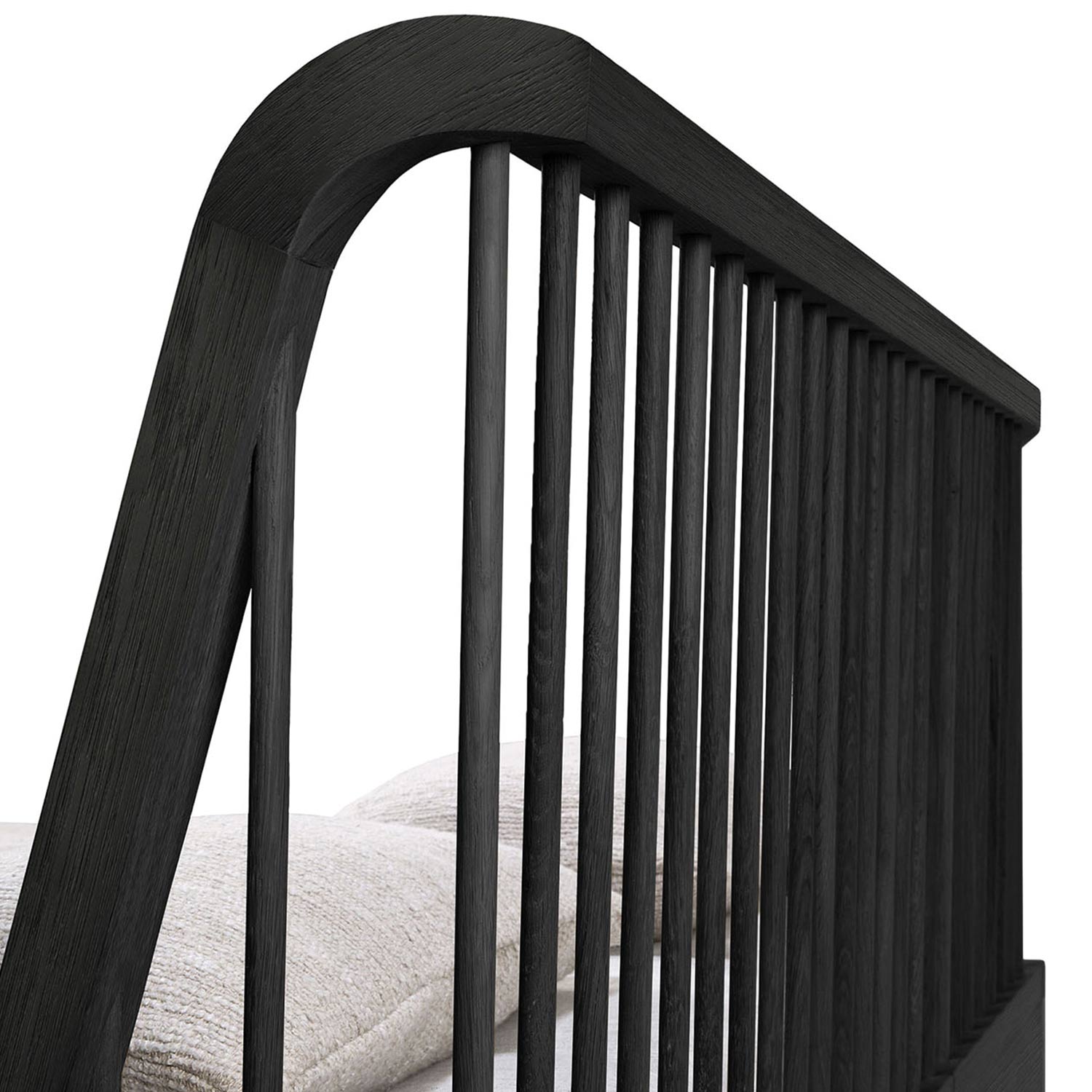 ethnicraft spindle bett schwarz freisteller kopfende hinten 84230