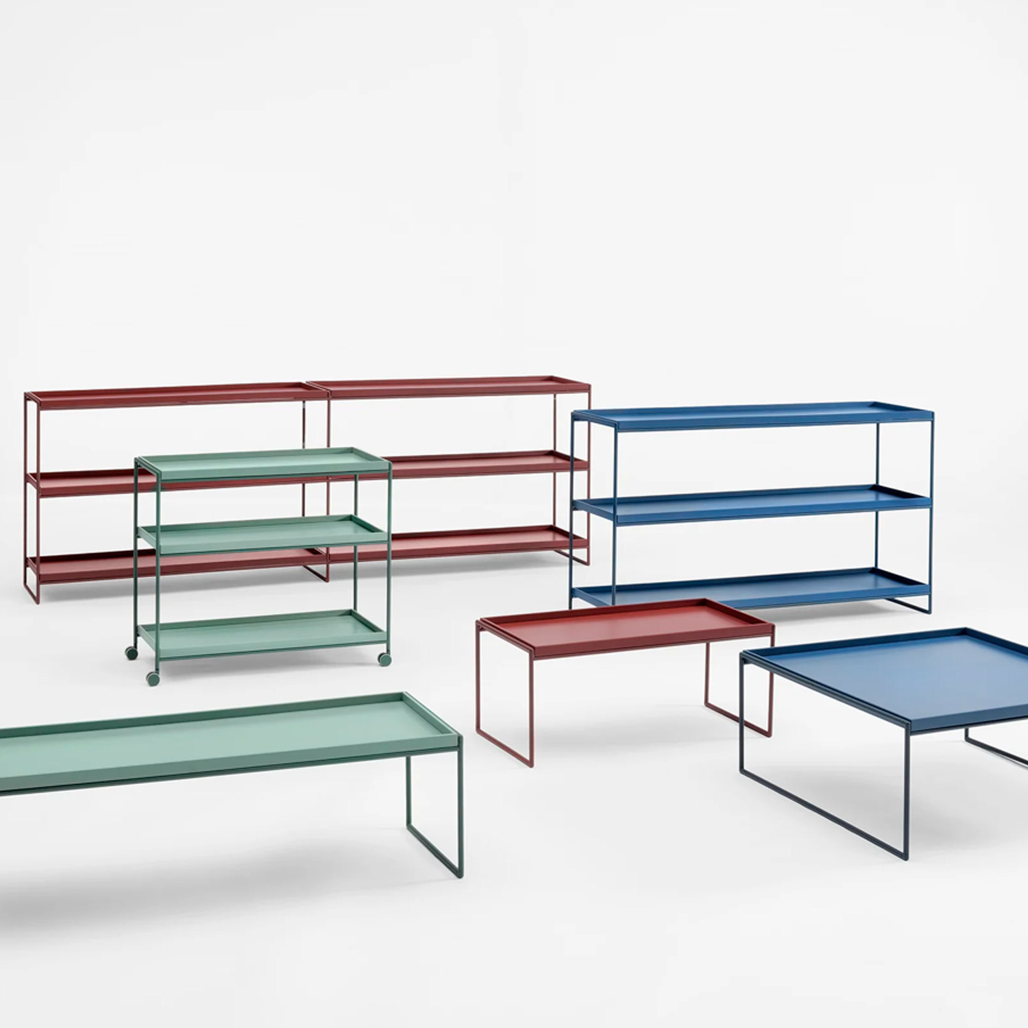 Kartell - Trays Regal doppelt lackiert weiß