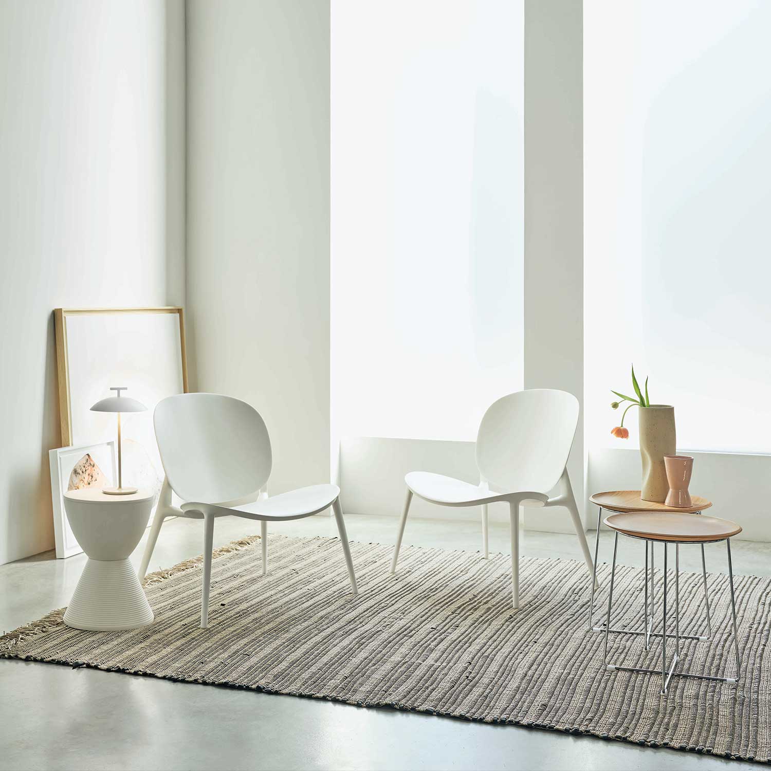 kartell prince aha hocker beistelltisch weiss 80899