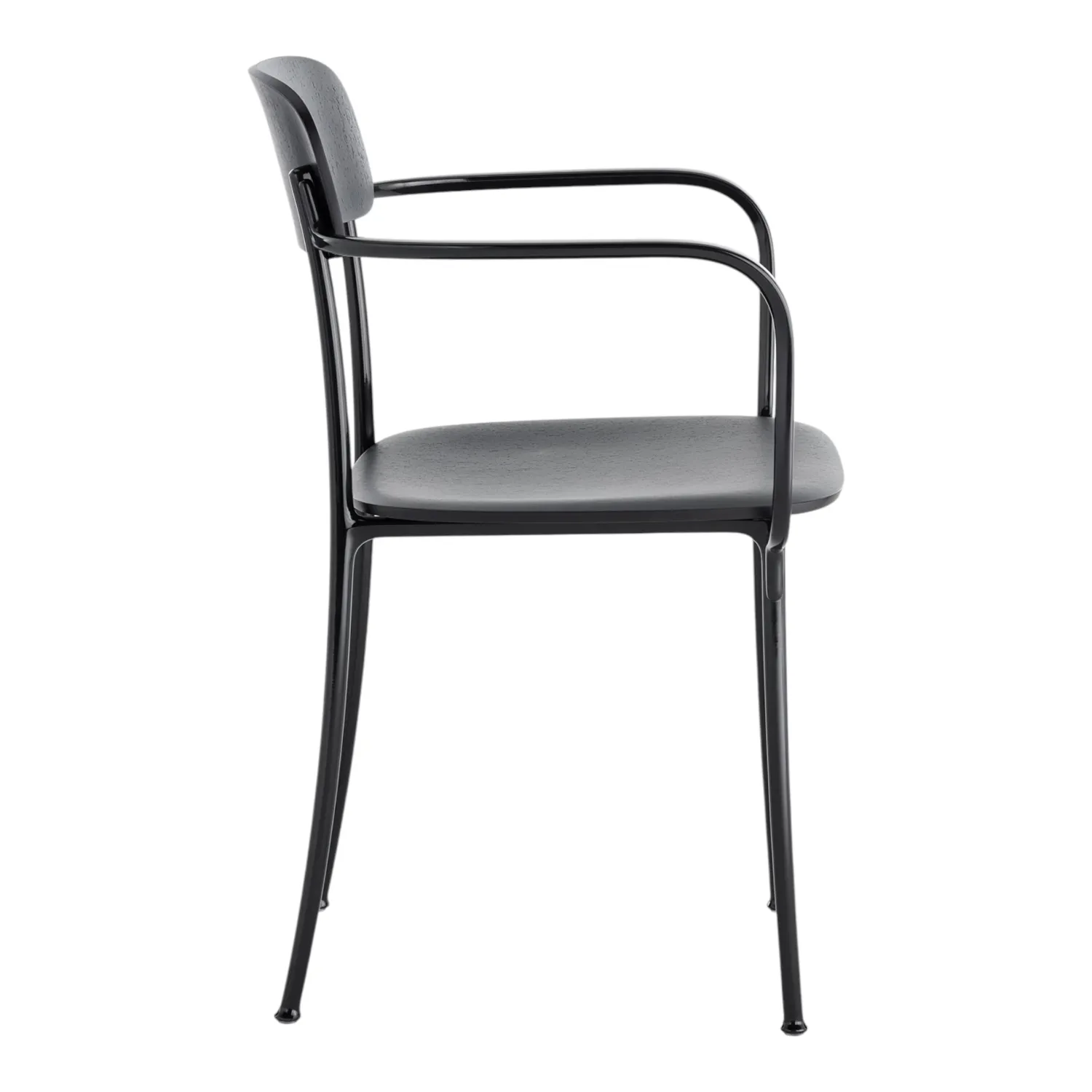 Kartell - Savoia Kleiner Holzsessel Eiche dunkel/anthrazit