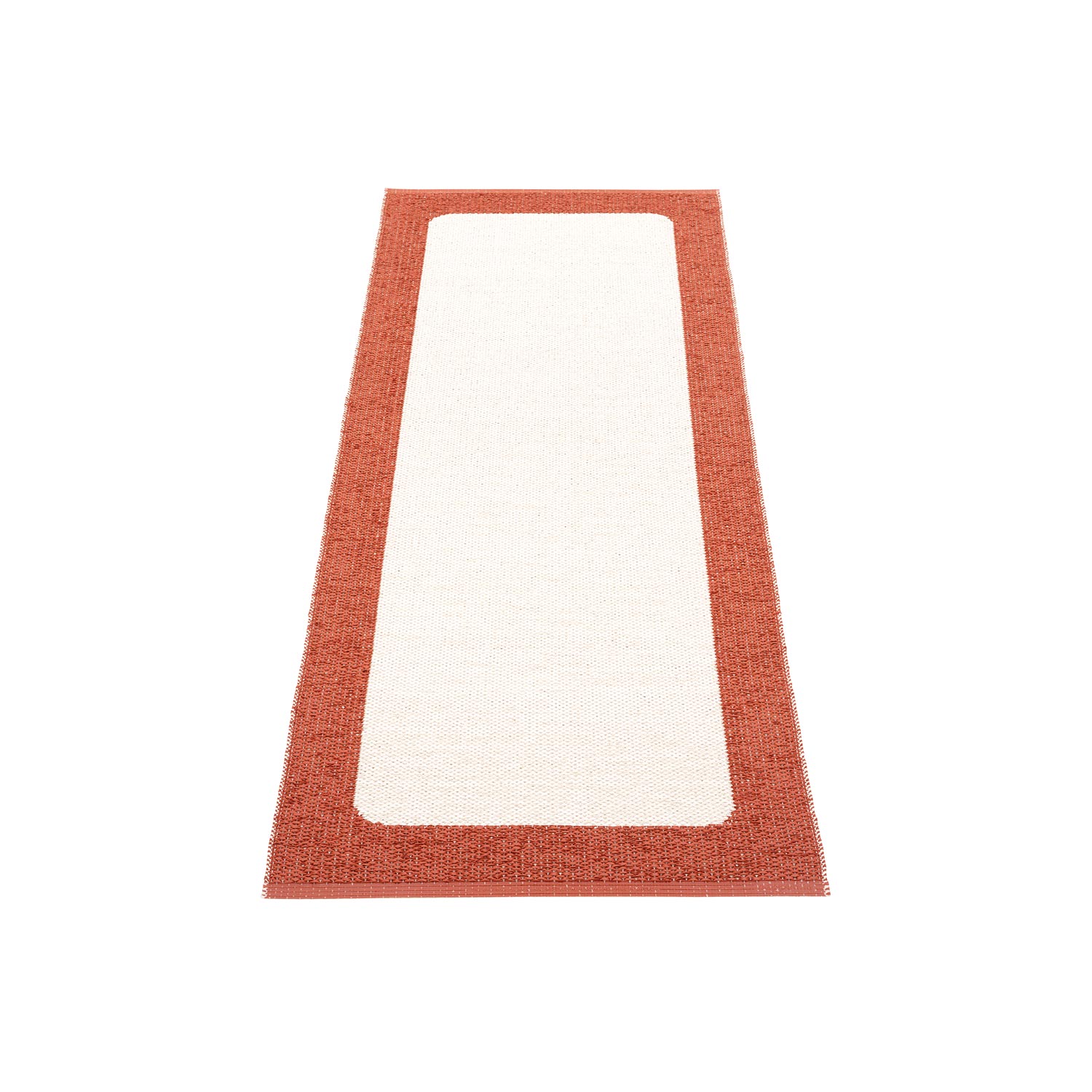 pappelina ilda teppich brick vanilla 70 180 cm 78969