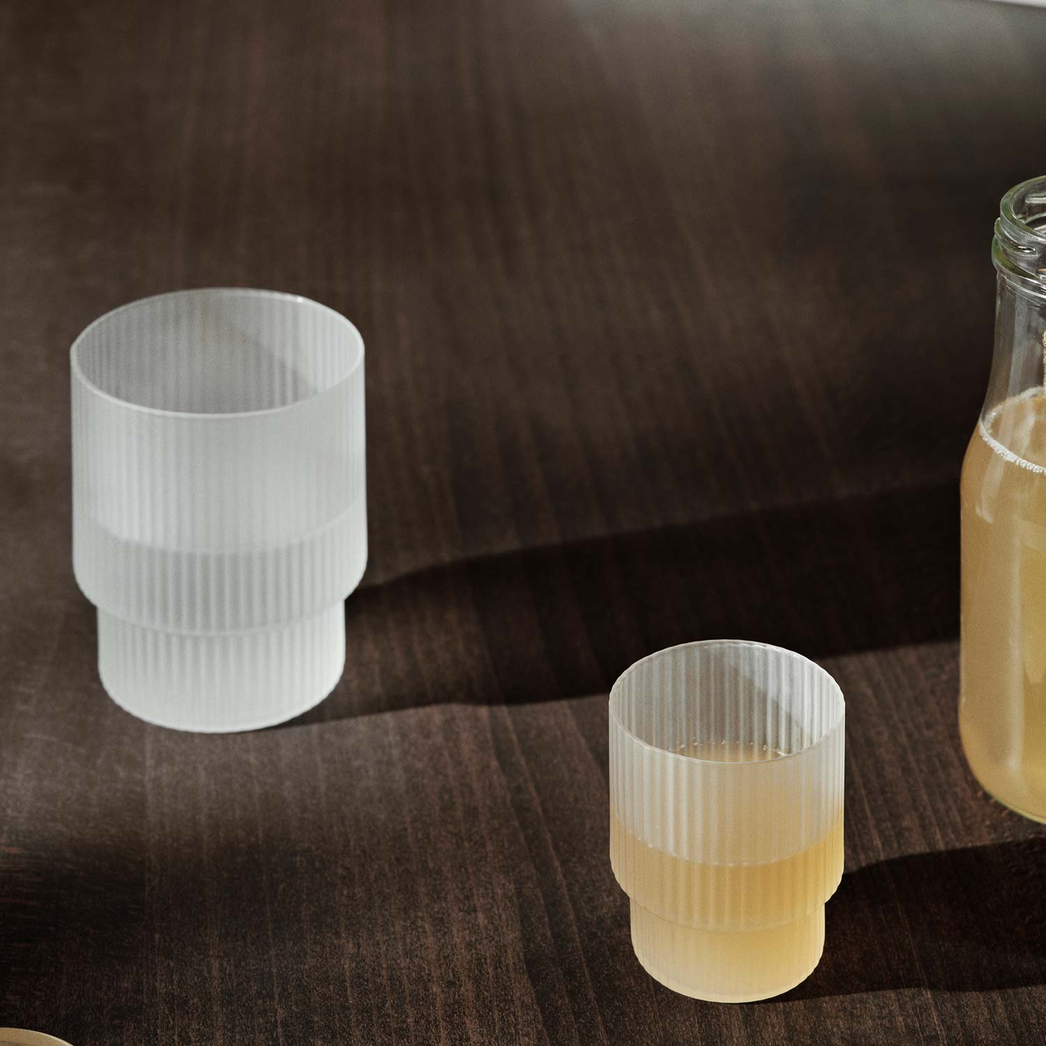 fermLIVING RippleGlasses RippleSmallGlasses SetOf4 Frosted 1104269327 101524