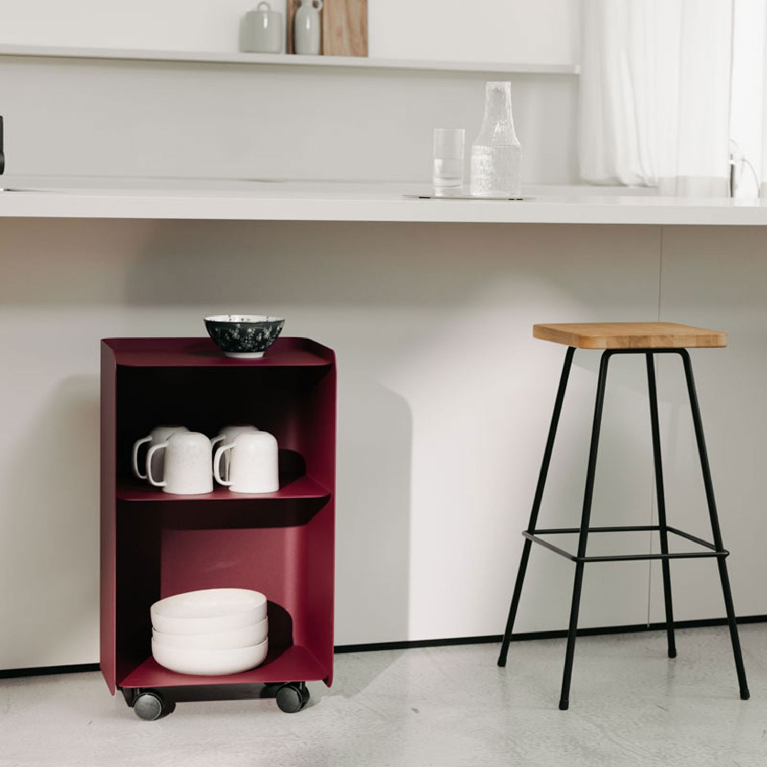 Metallbude - Juno Rollcontainer Größe S mango lassi