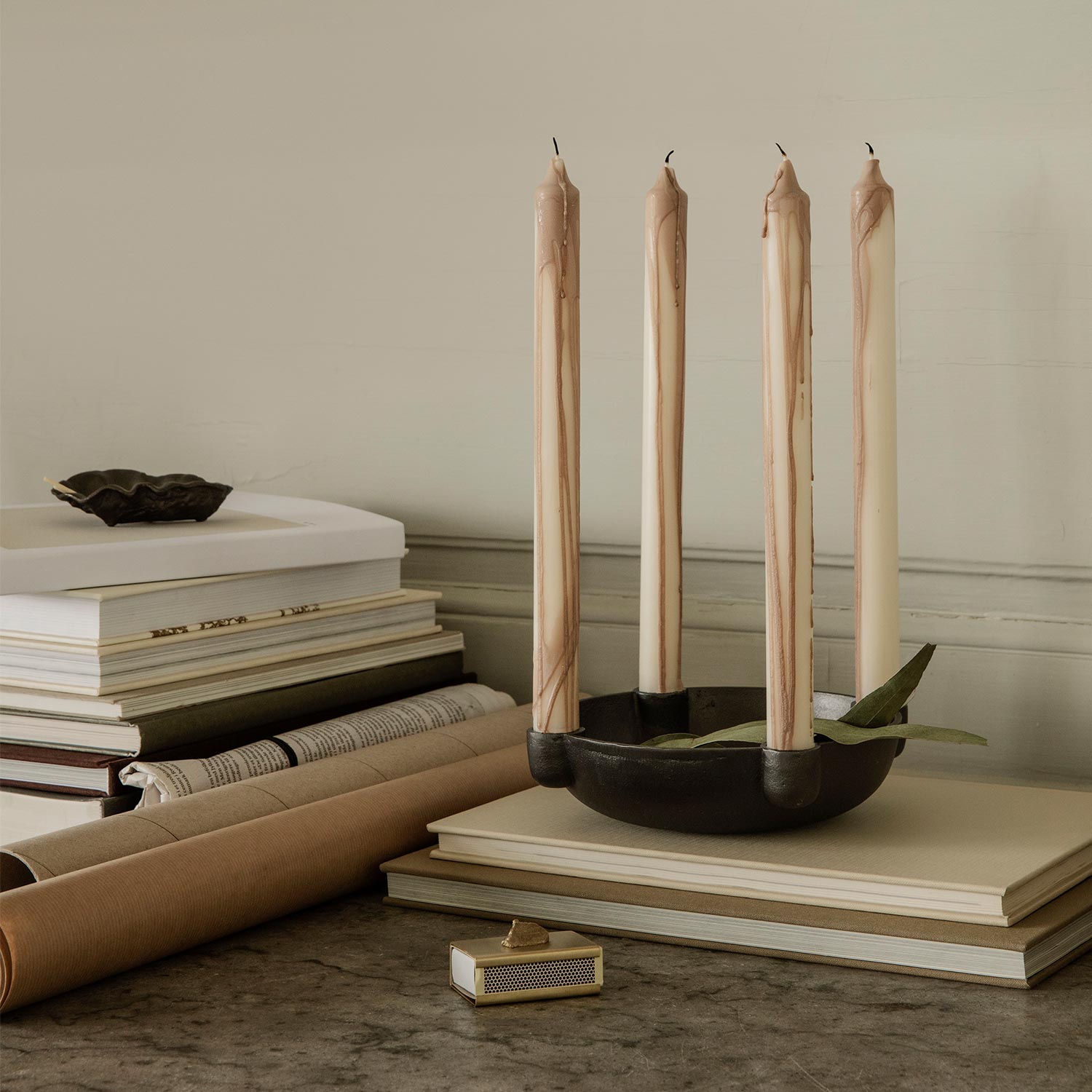 ferm living dryp kerzen 2 er set dark grey 75053