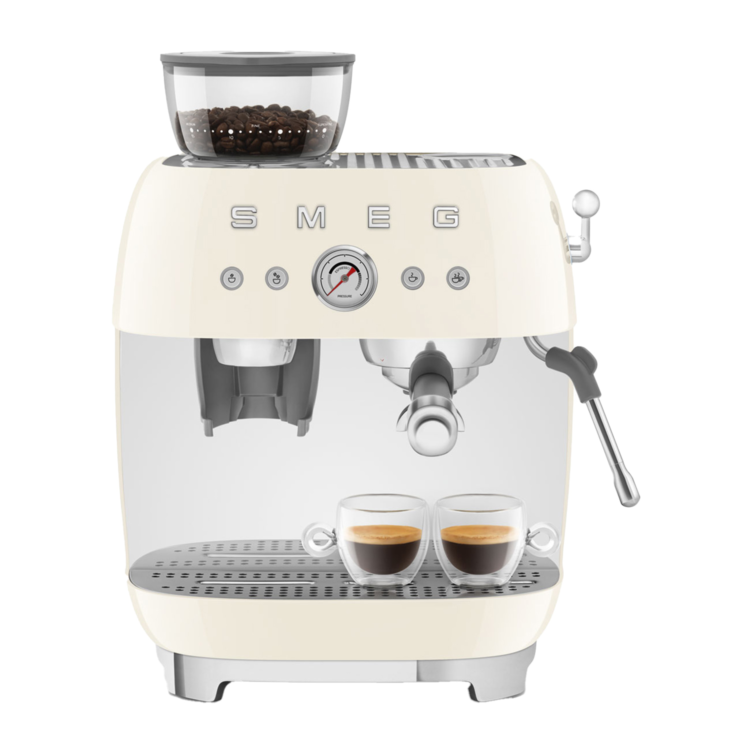 smeg egf03 siebtraeger espressomaschine creme espresso 95349