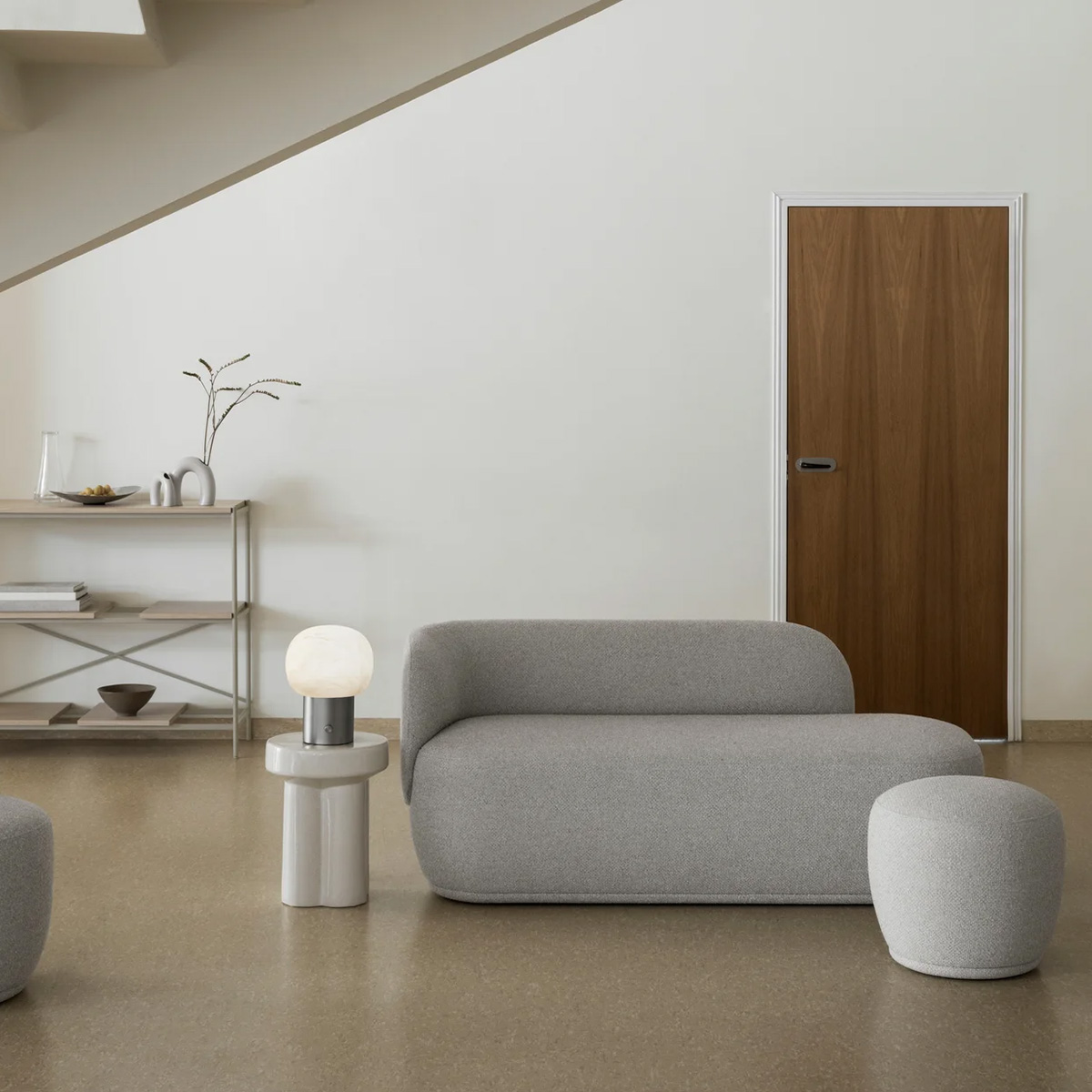 blomus - KUON Chaiselongue Boucla beige rechts