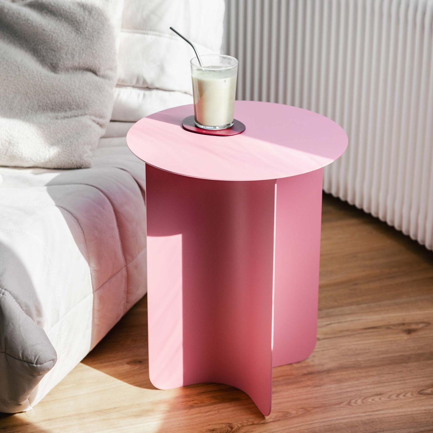 Metallbude - Yaro Beistelltisch pink lemonade