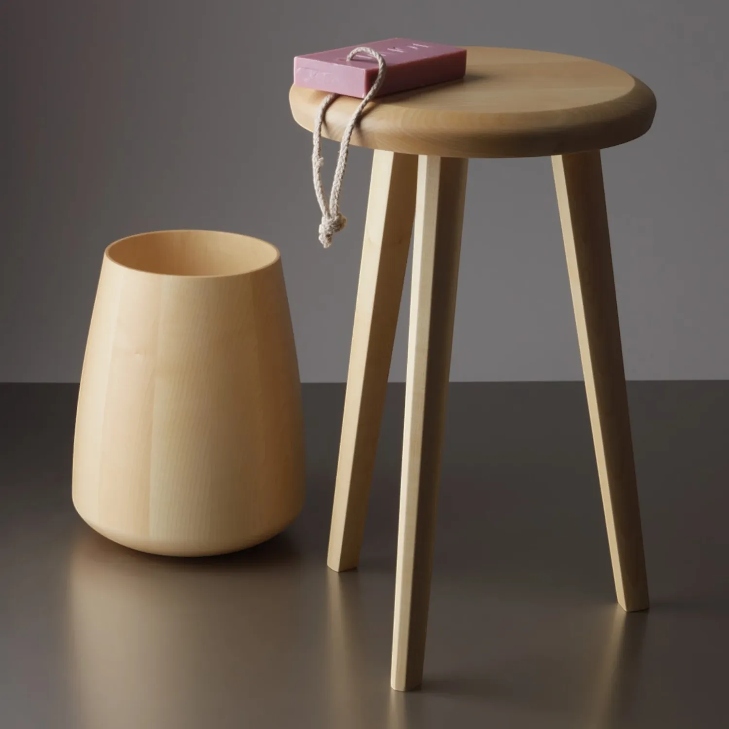 Decor Walther - ONYO STOOL Hocker esche dunkel