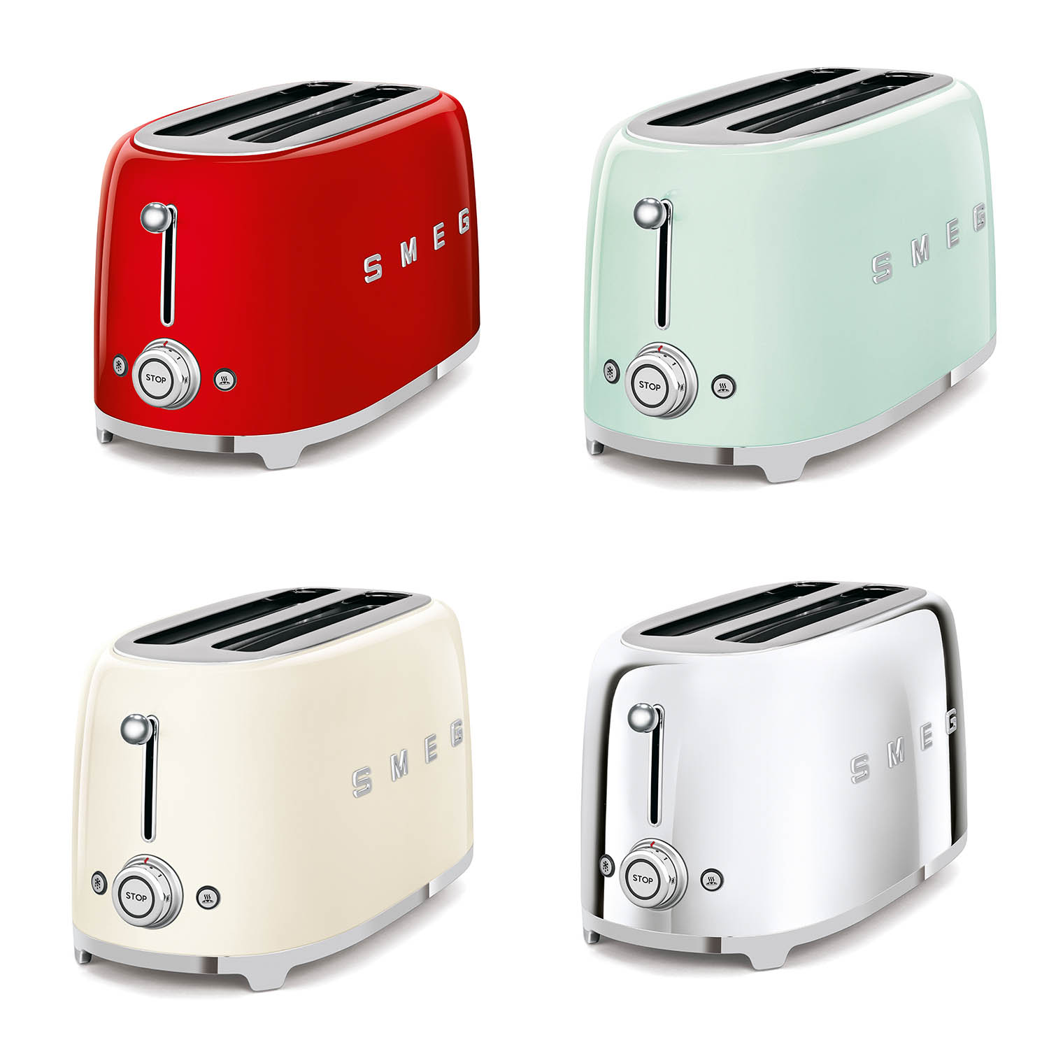 TSF02 4 Scheiben Toaster SMEG verschiedene Farben