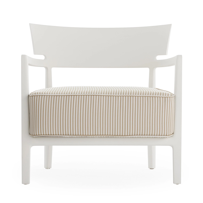 Kartell - Cara Mat Outdoor Sessel weiß / grau