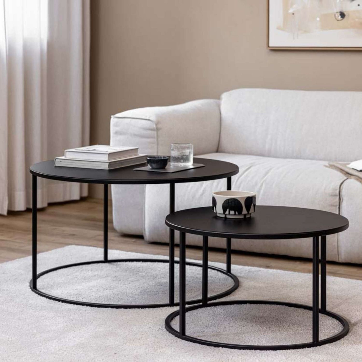 Metallbude - Vesina X Couchtisch weiß 80 cm / 45 cm