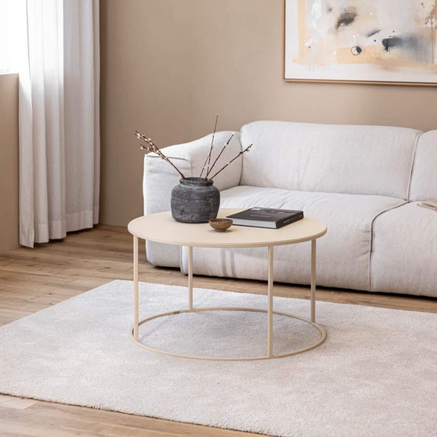 Metallbude - Vesina X Couchtisch weiß 80 cm / 45 cm